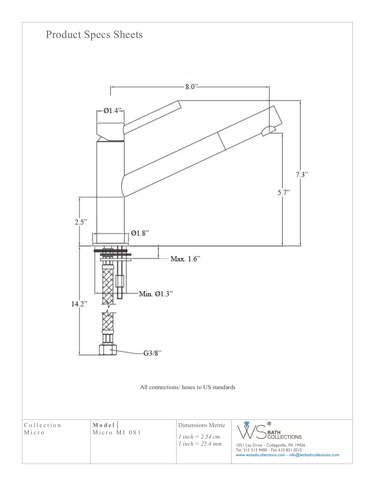 WS Bath Collections WSO3383 Specifications - ManualMachine.com