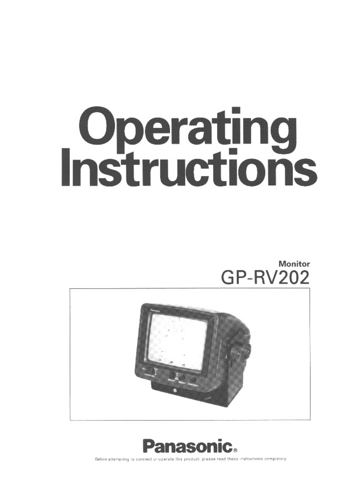 Panasonic GP-RV202 User Manual