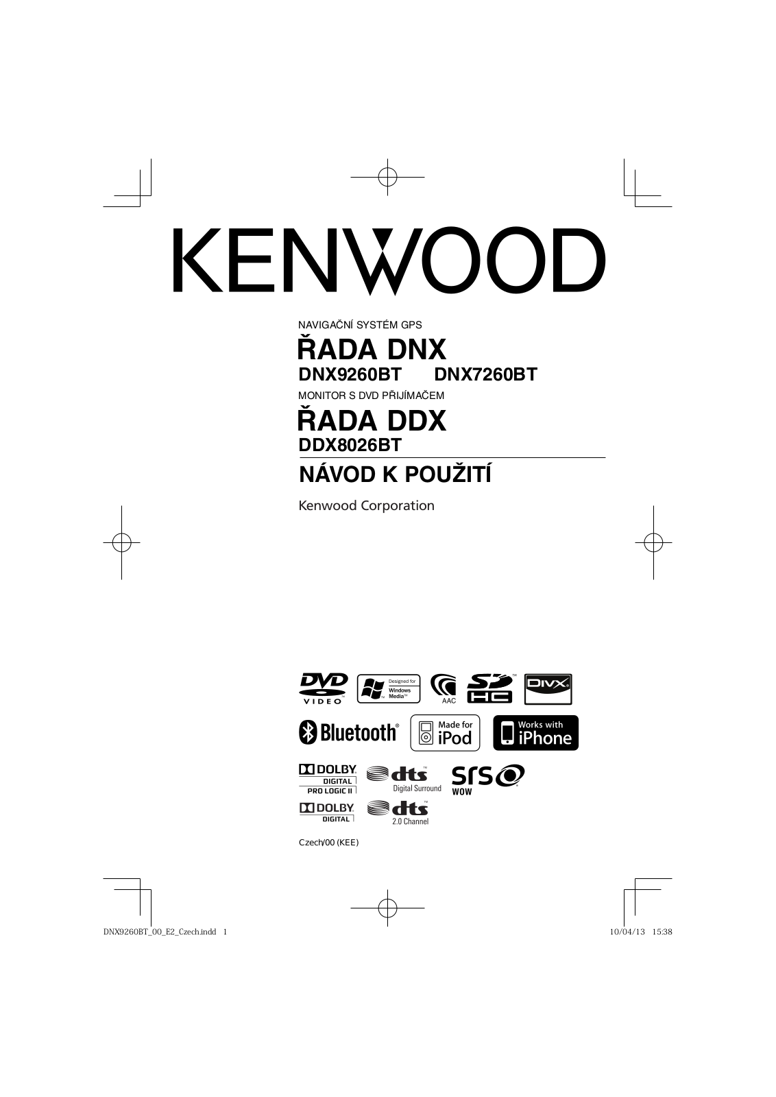 Kenwood DNX7260BT, DNX9260BT, DDX8026BT User Manual