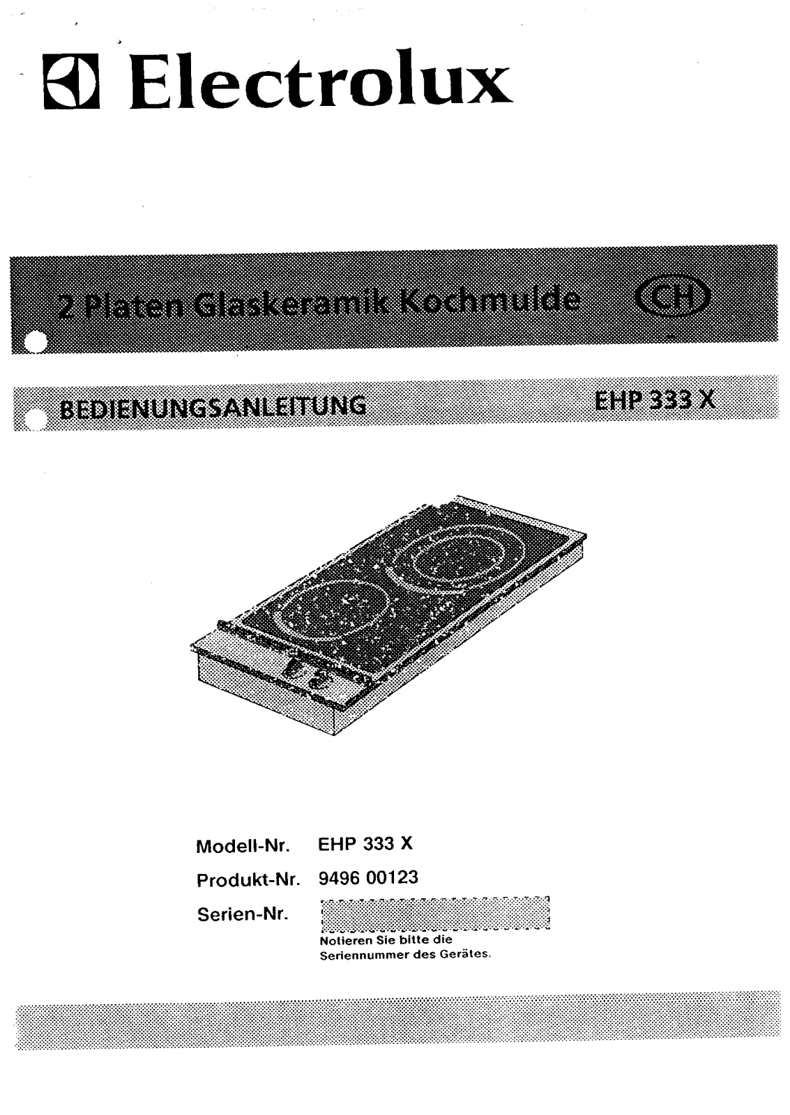 Electrolux EHP333X, EHP333X User Manual