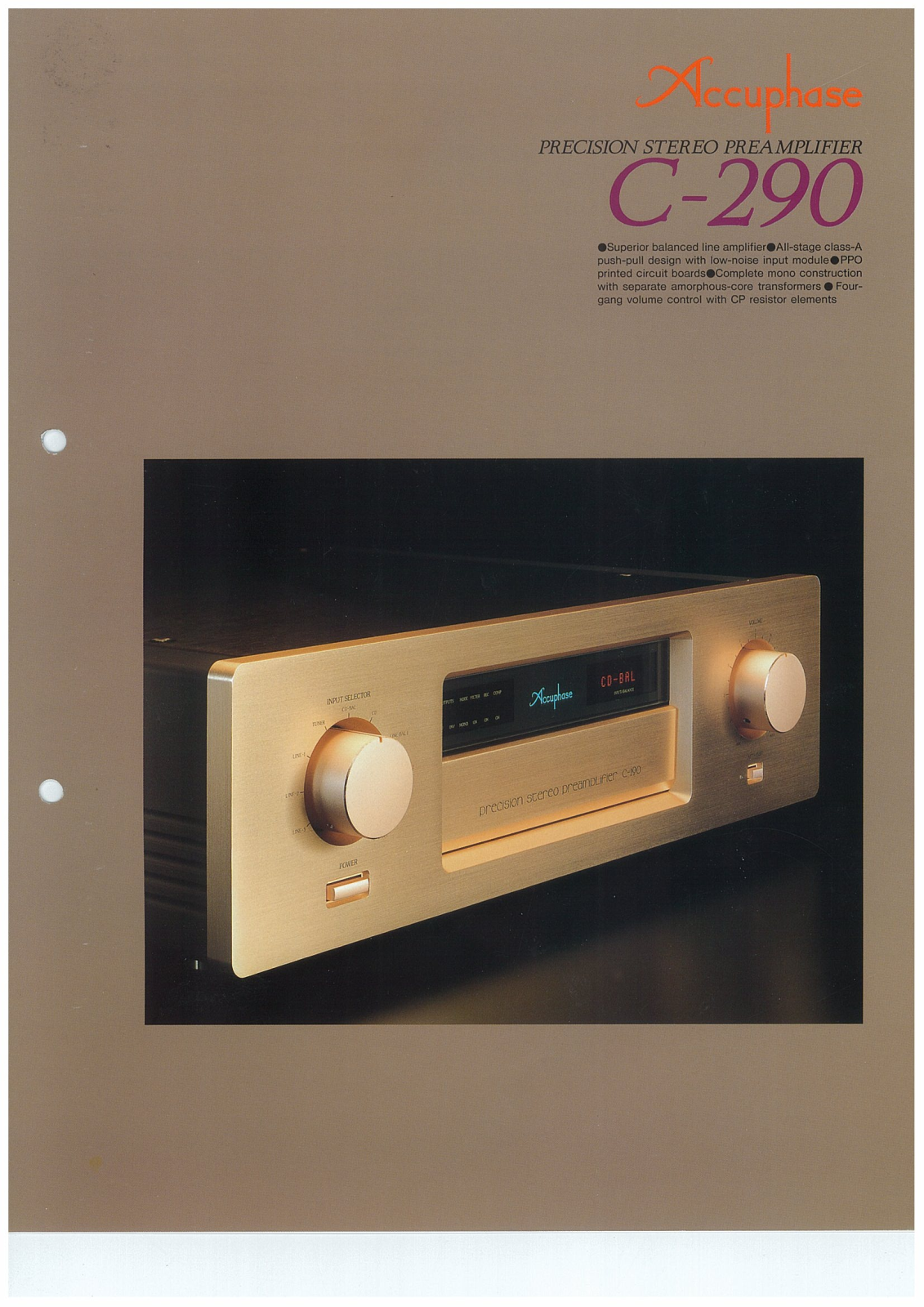 Accuphase C-290 Brochure