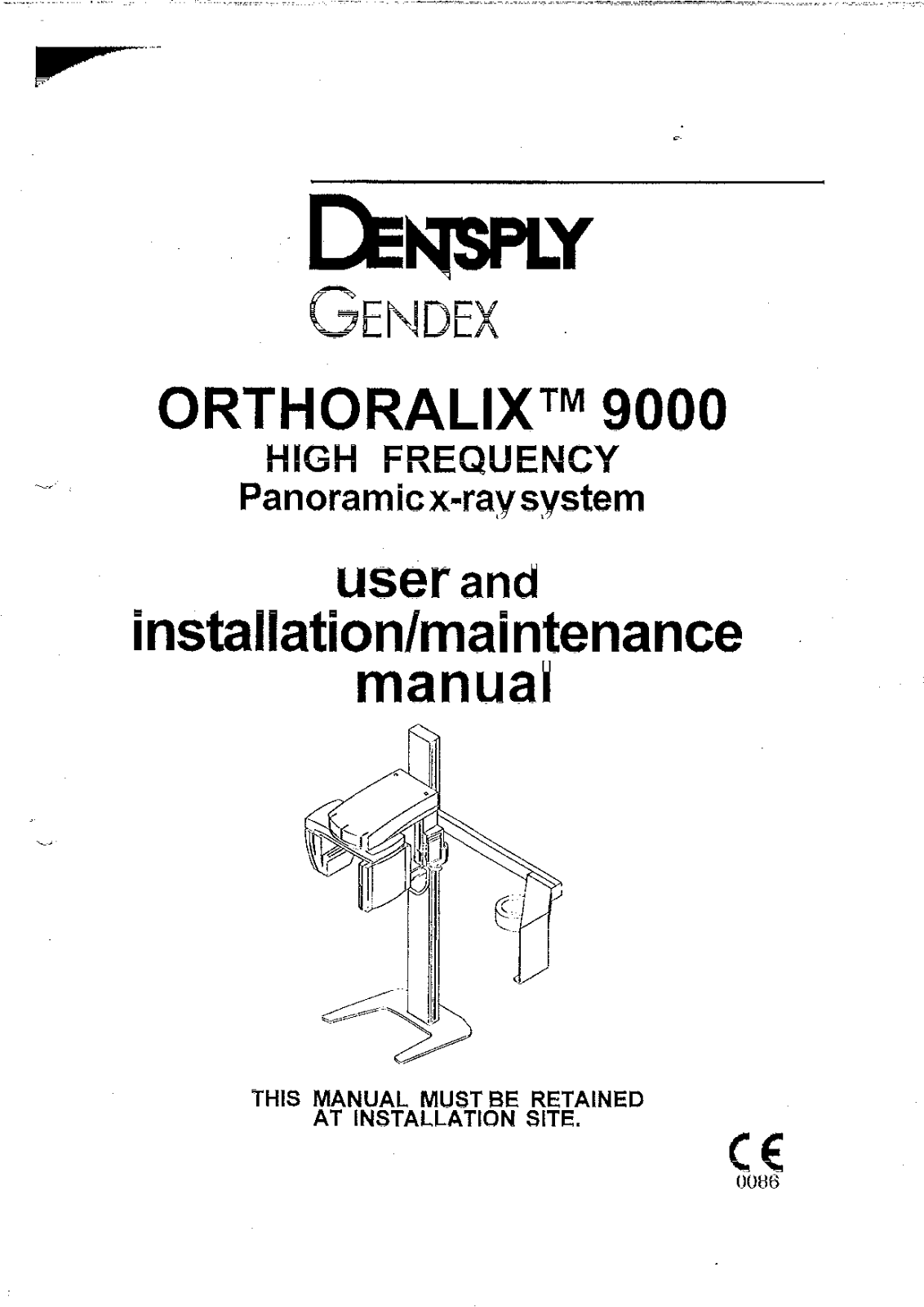 Gendex Orthoralix 9000 User and installation manual
