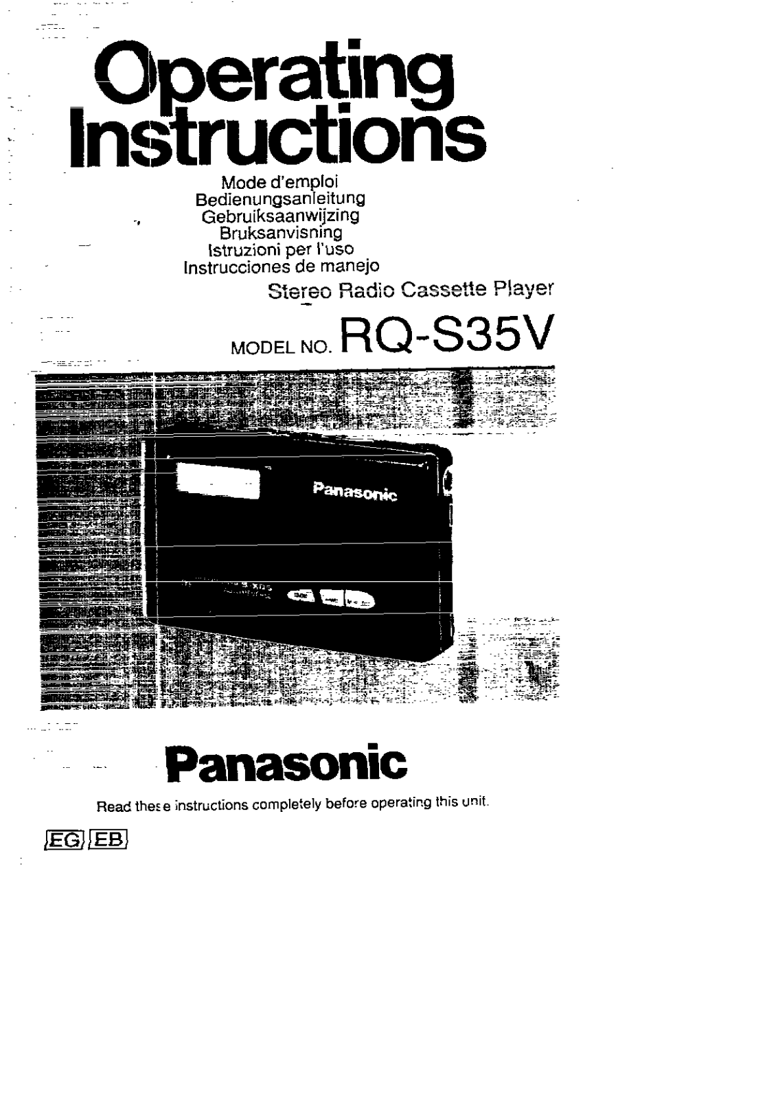 Panasonic RQ-S35V User Manual