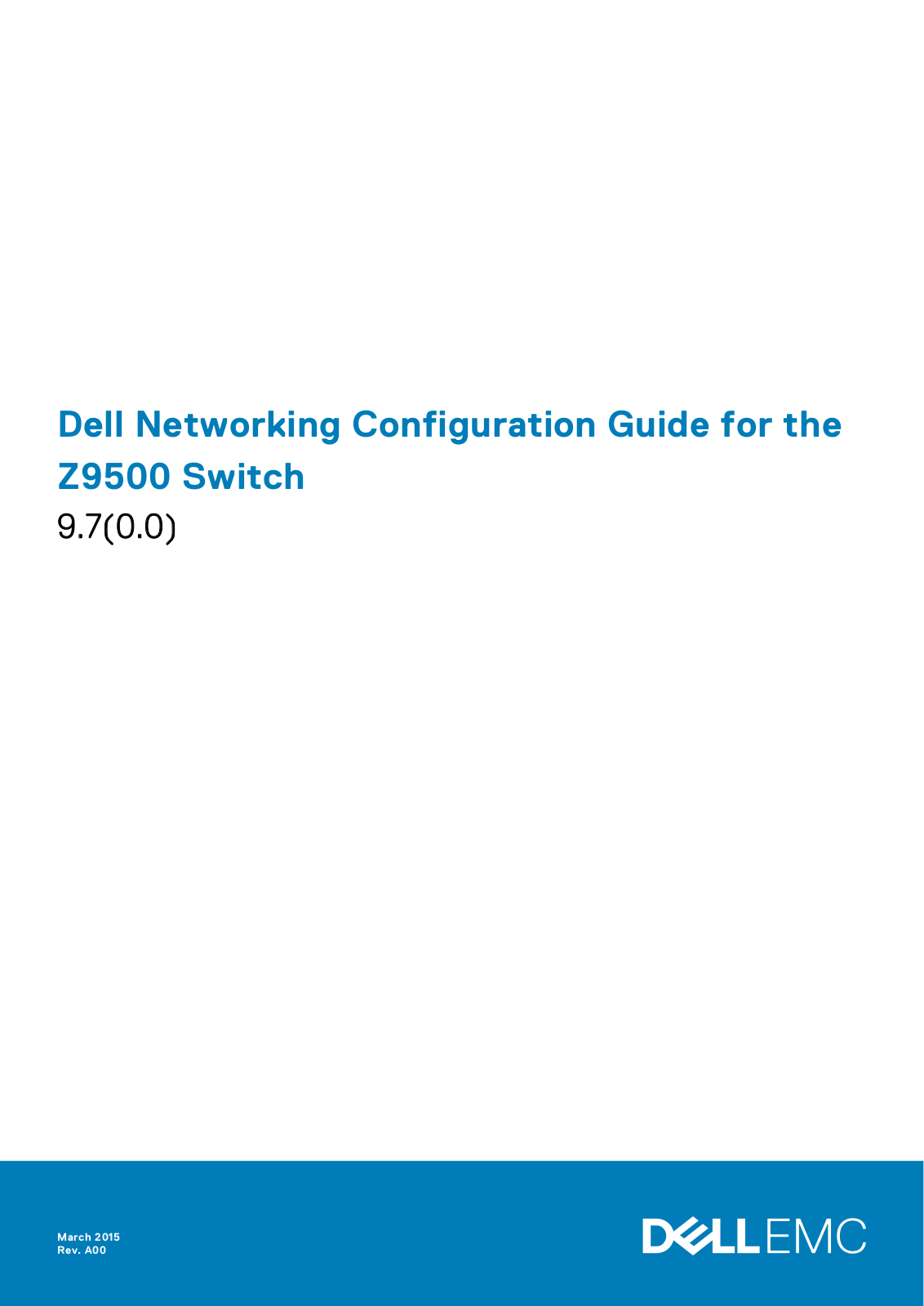 Dell Networking Z9500 User Manual