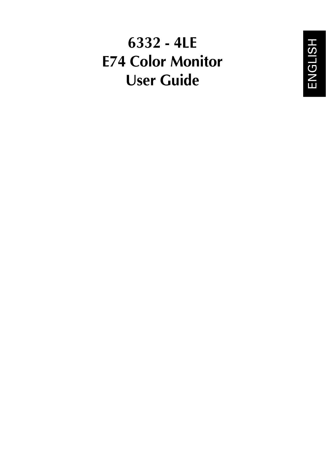 LG E74 User Manual