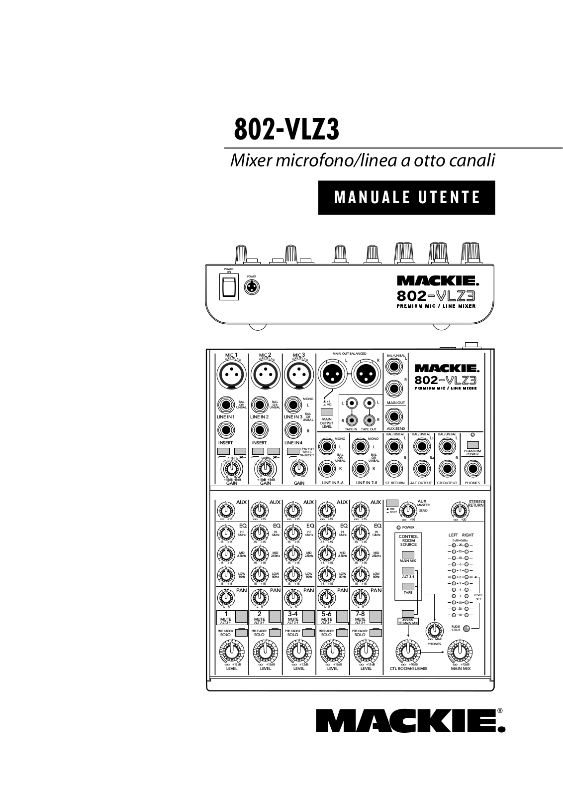 Mackie 802 VLZ3 Owner's manual