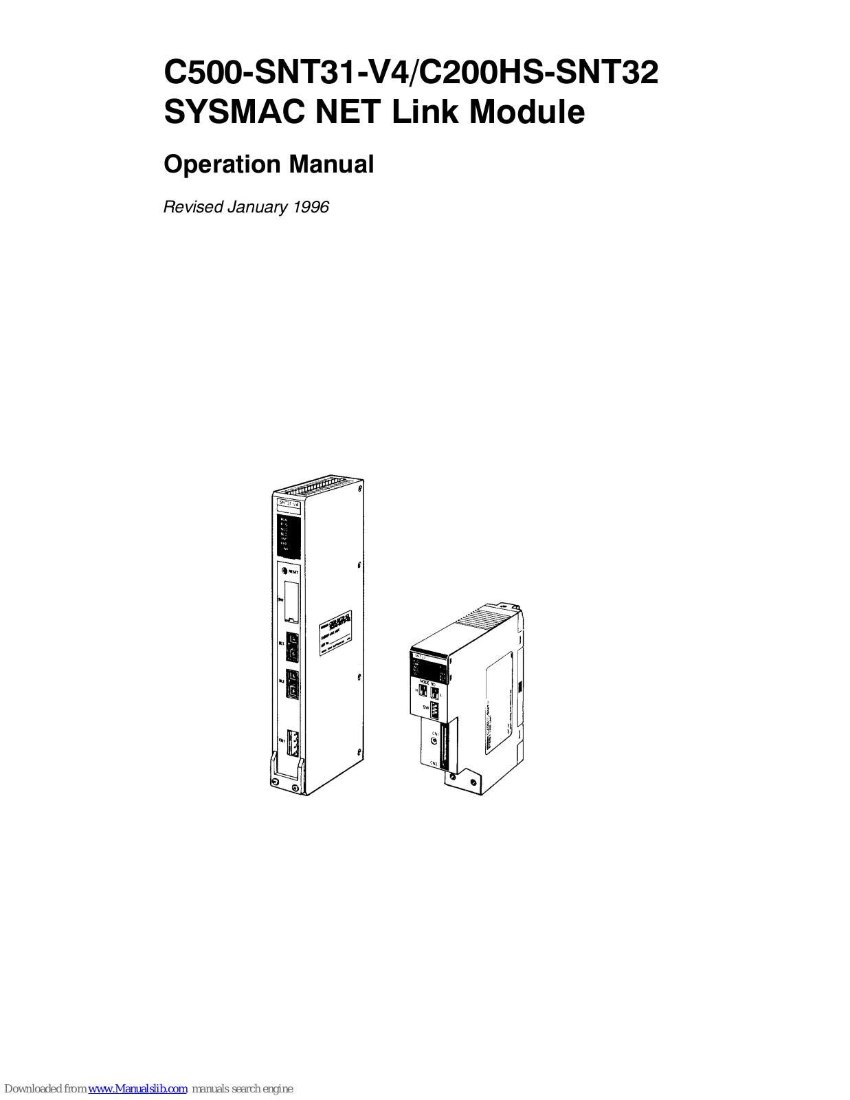 Omron C500-SNT31-V4, C200HS-SNT32 Operation Manual