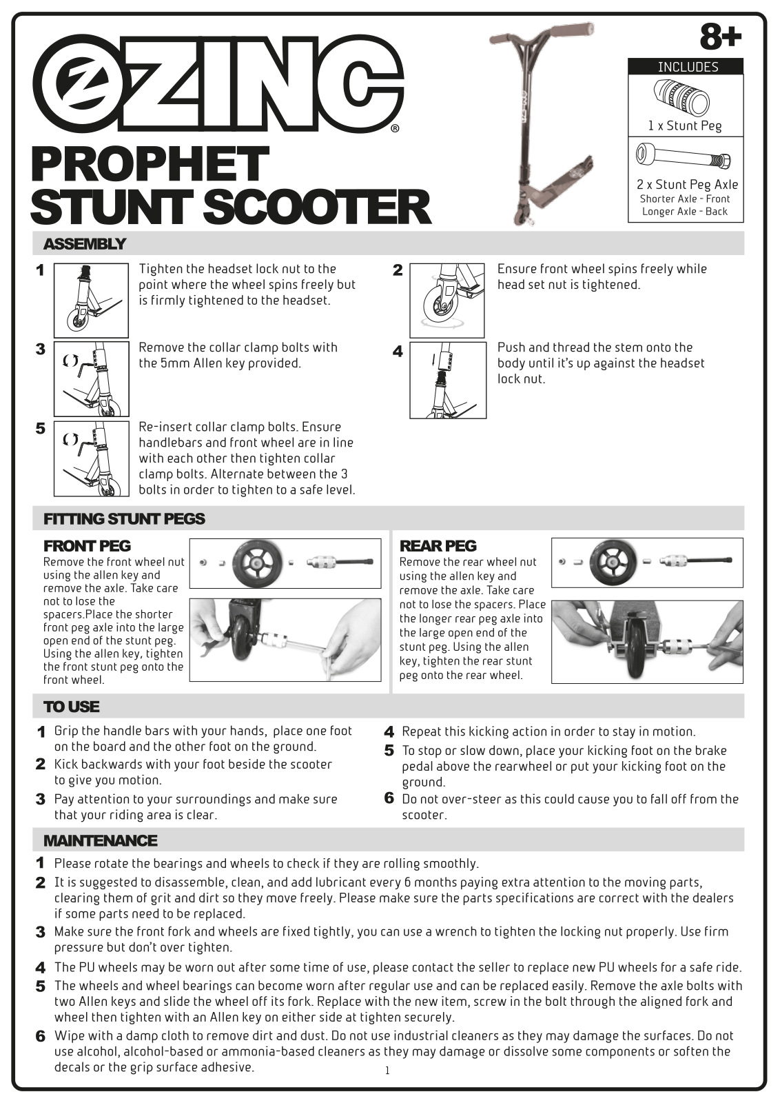 Zinc ZC07286 Instruction manual