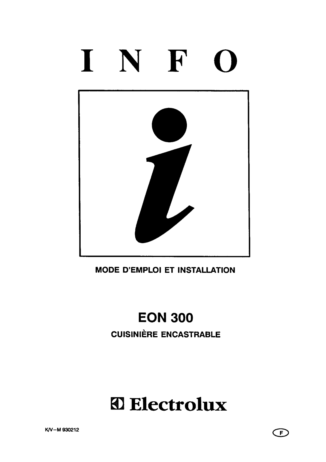 electrolux EON300 User Manual