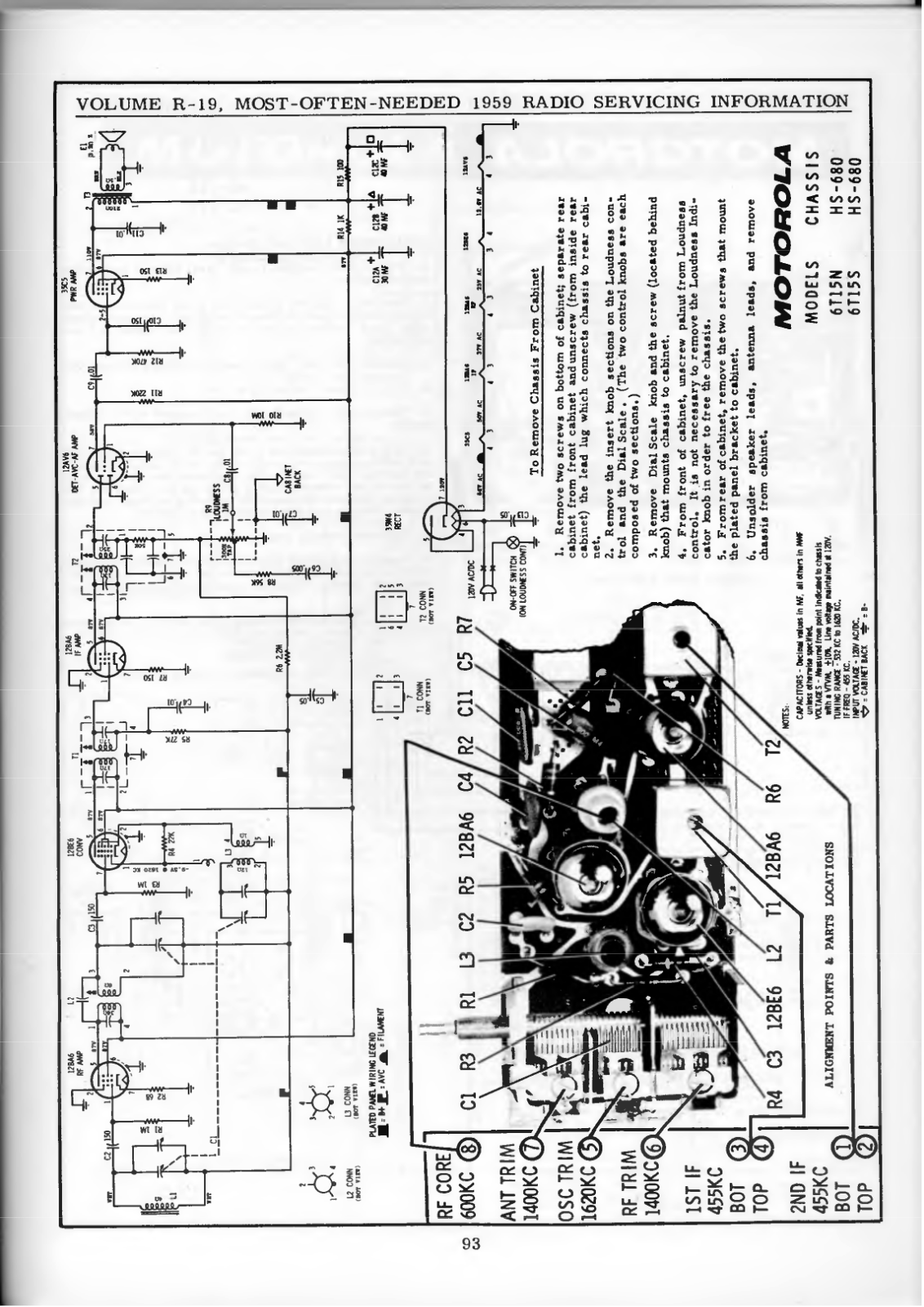 Motorola 6T15N-S Schematic