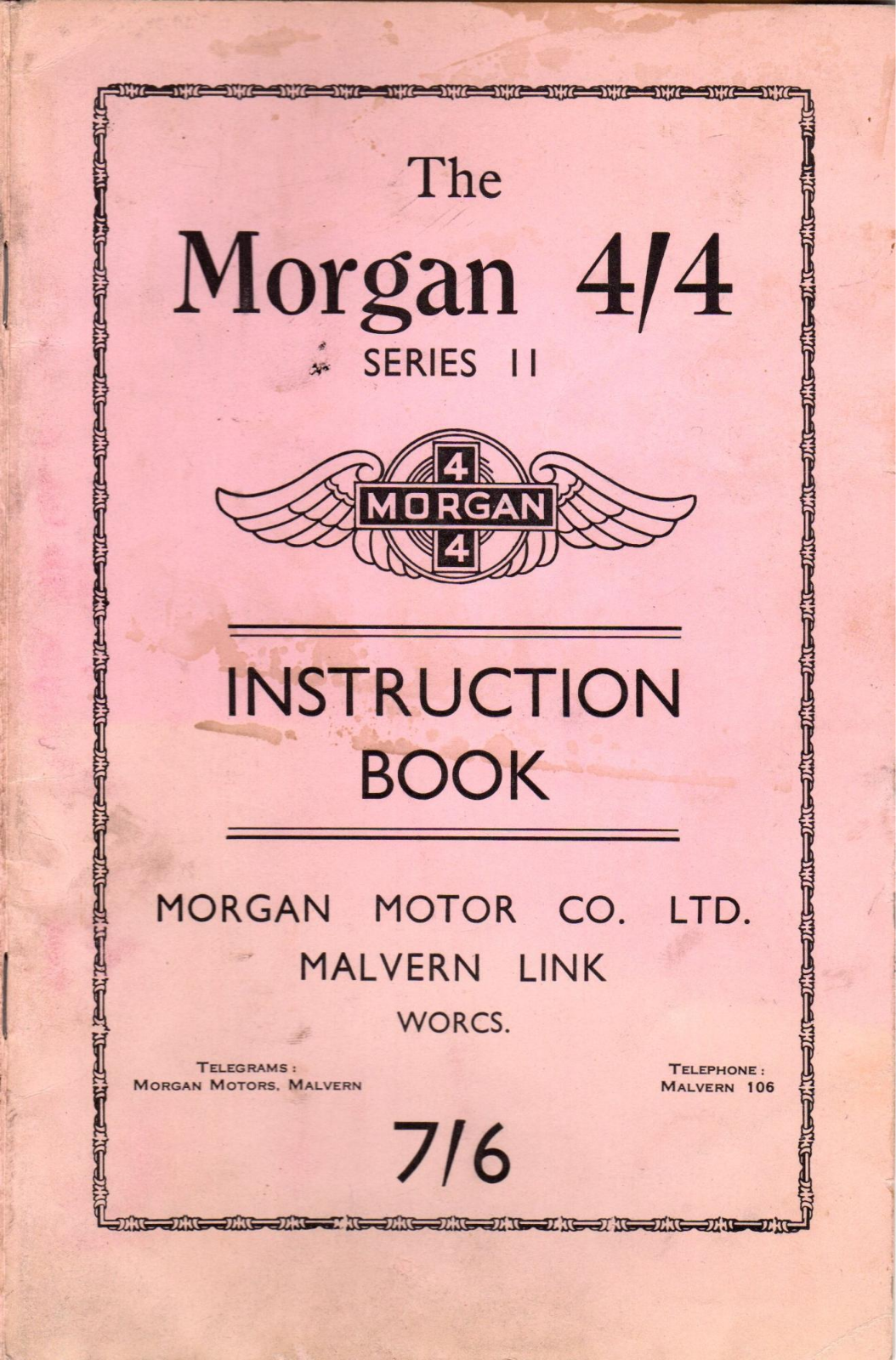 Morgan 4-4 1955 Operating Instructions - ManualMachine.com
