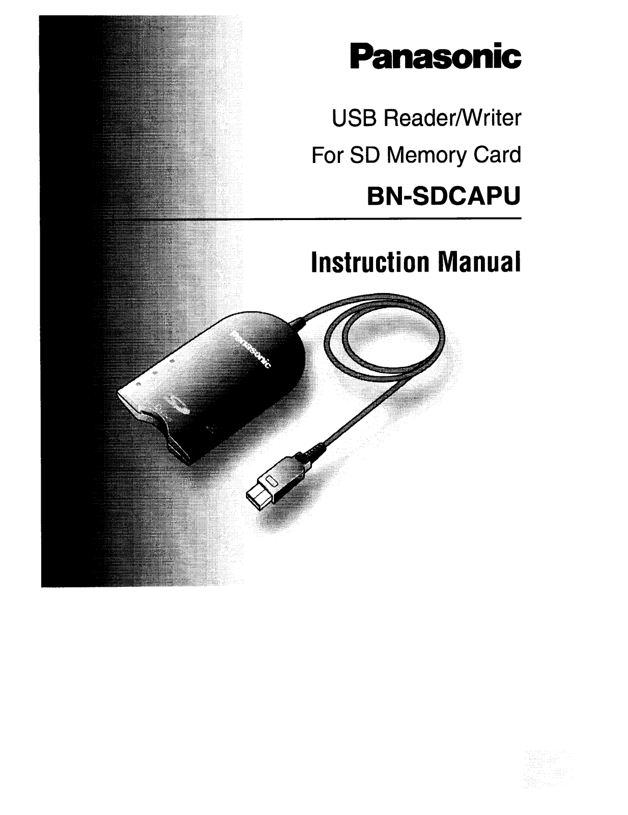 Panasonic bnsdcapu Operation Manual