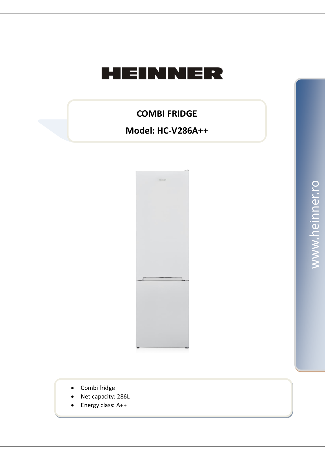 Heinner HC-V286A++ User guide - ManualMachine.com
