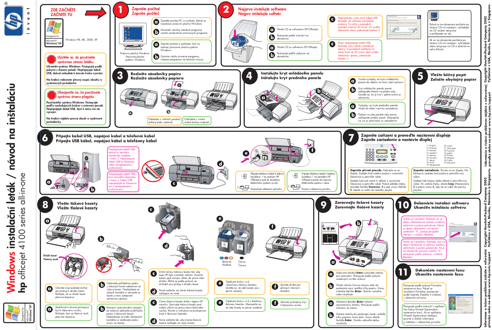 HP Officejet 4100 Setup Poster