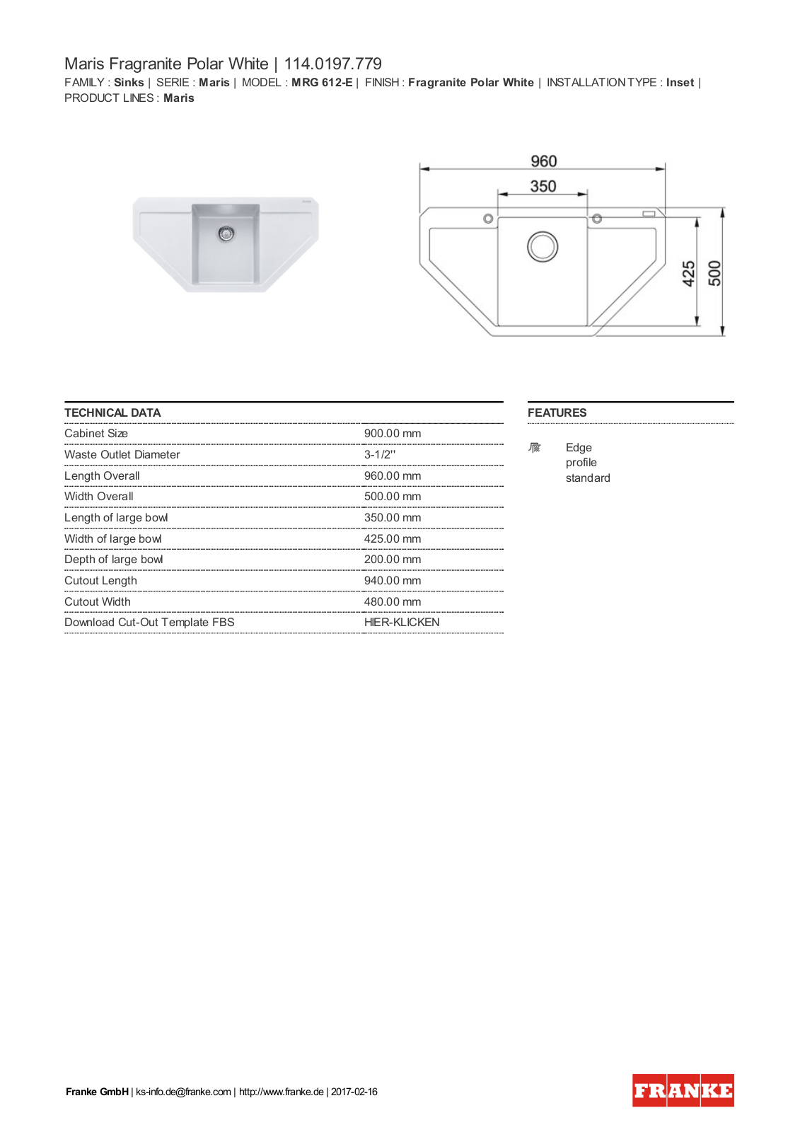 Franke 114.0197.779 Service Manual