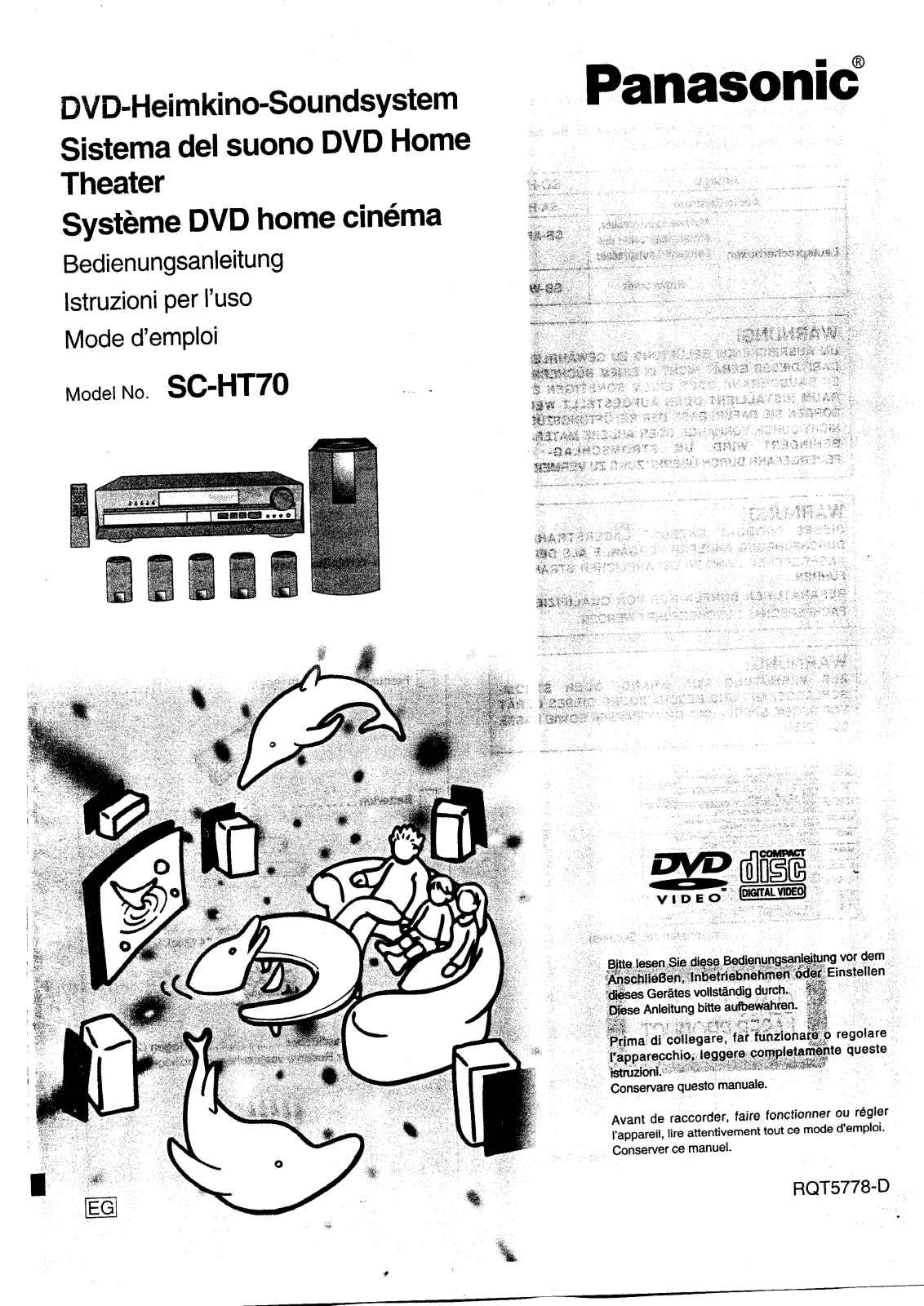 Panasonic SC-HT70 User Manual