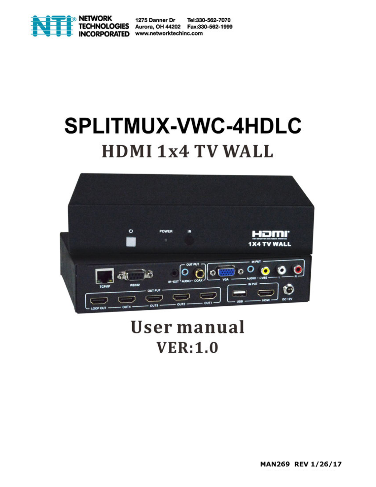 NTI SPLITMUX-VWC-4HDLC Users Guide - ManualMachine.com