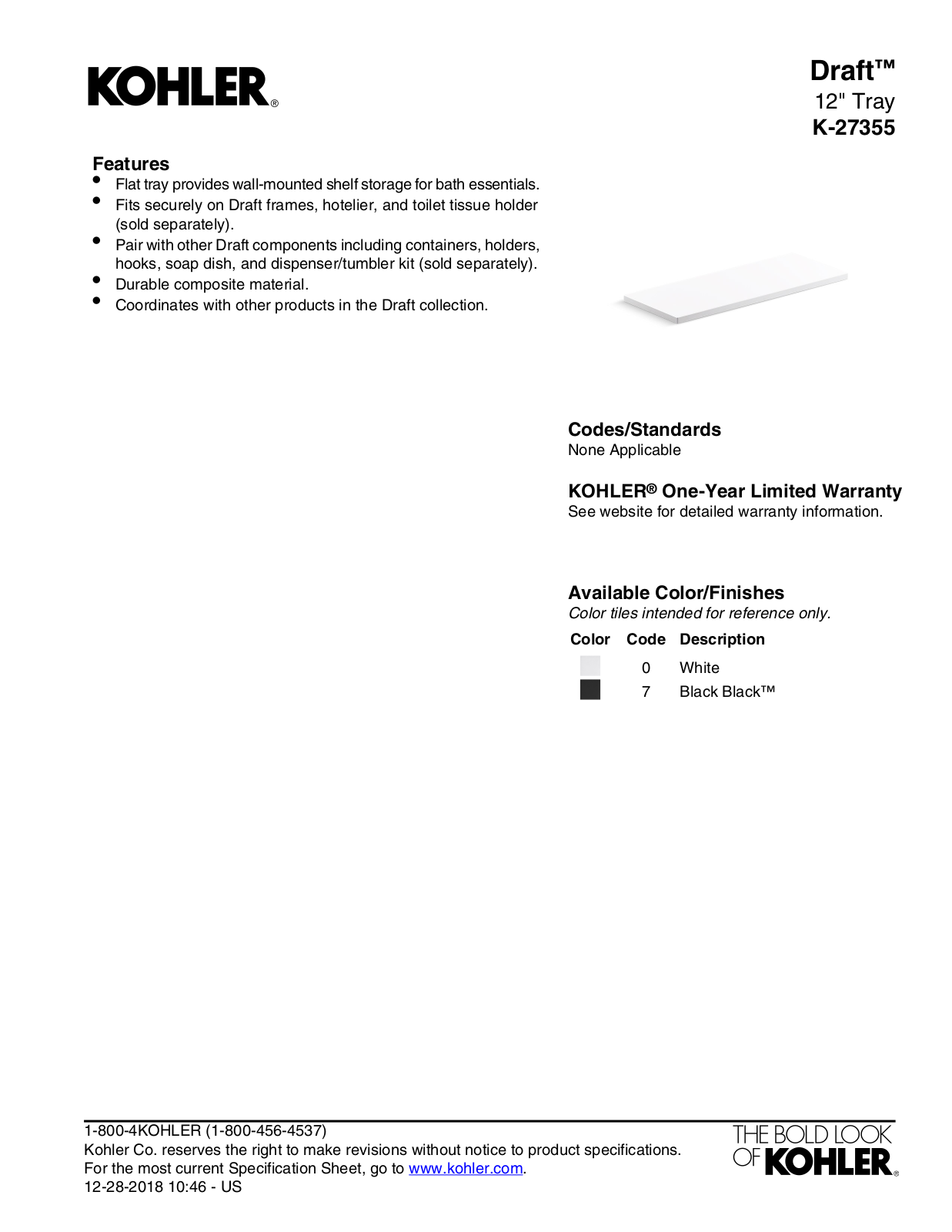 Kohler LBPR1571 Specifications - ManualMachine.com