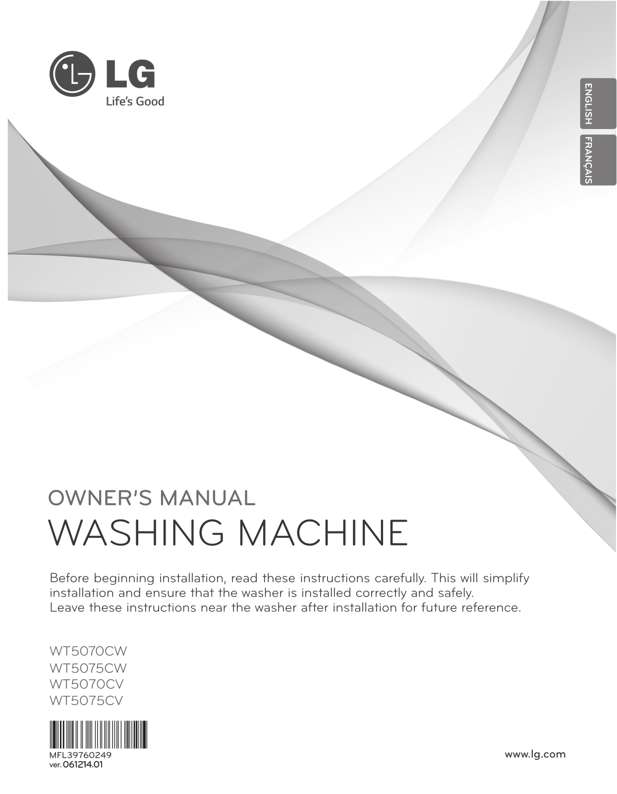 LG WT5075CW Owner’s Manual