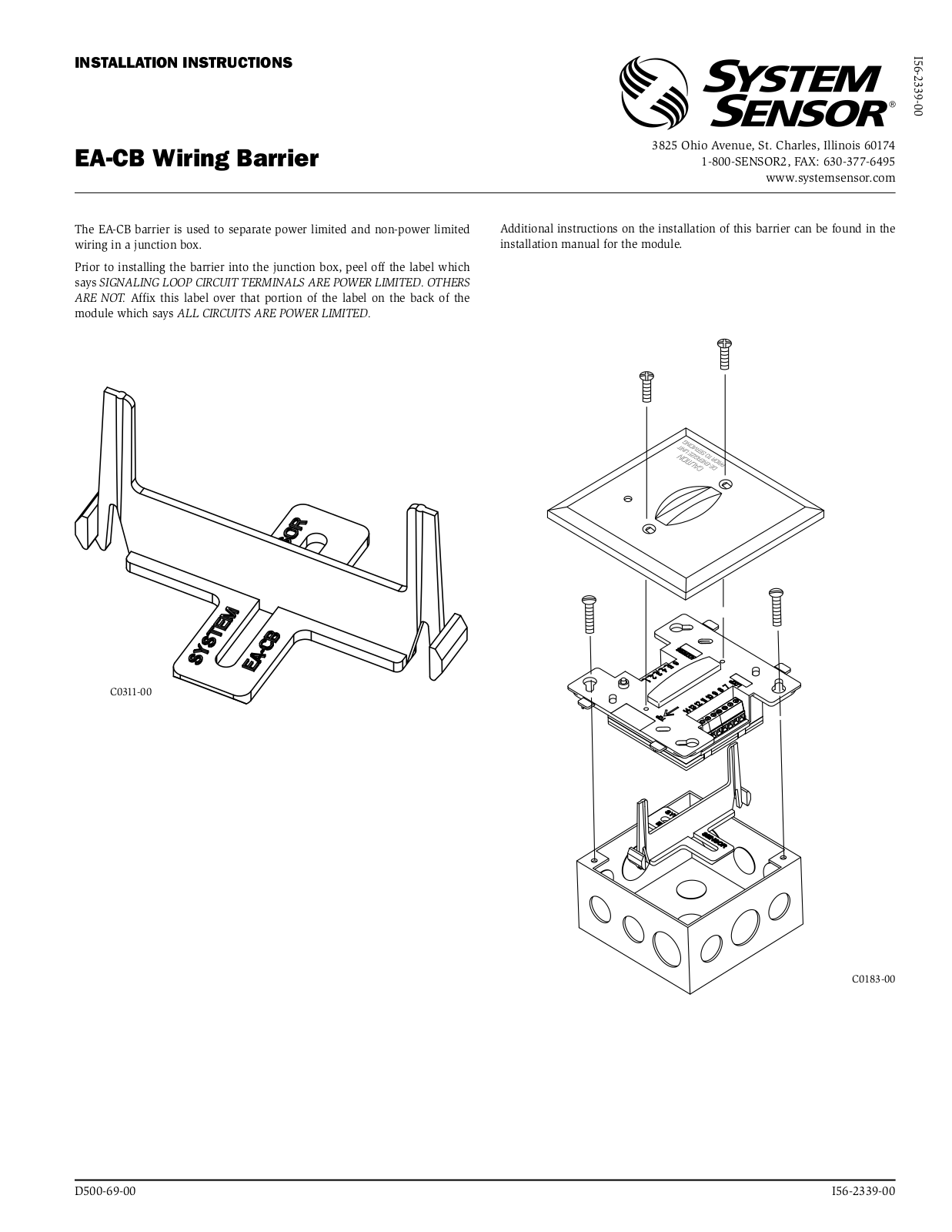 System Sensor EA-CB User Manual