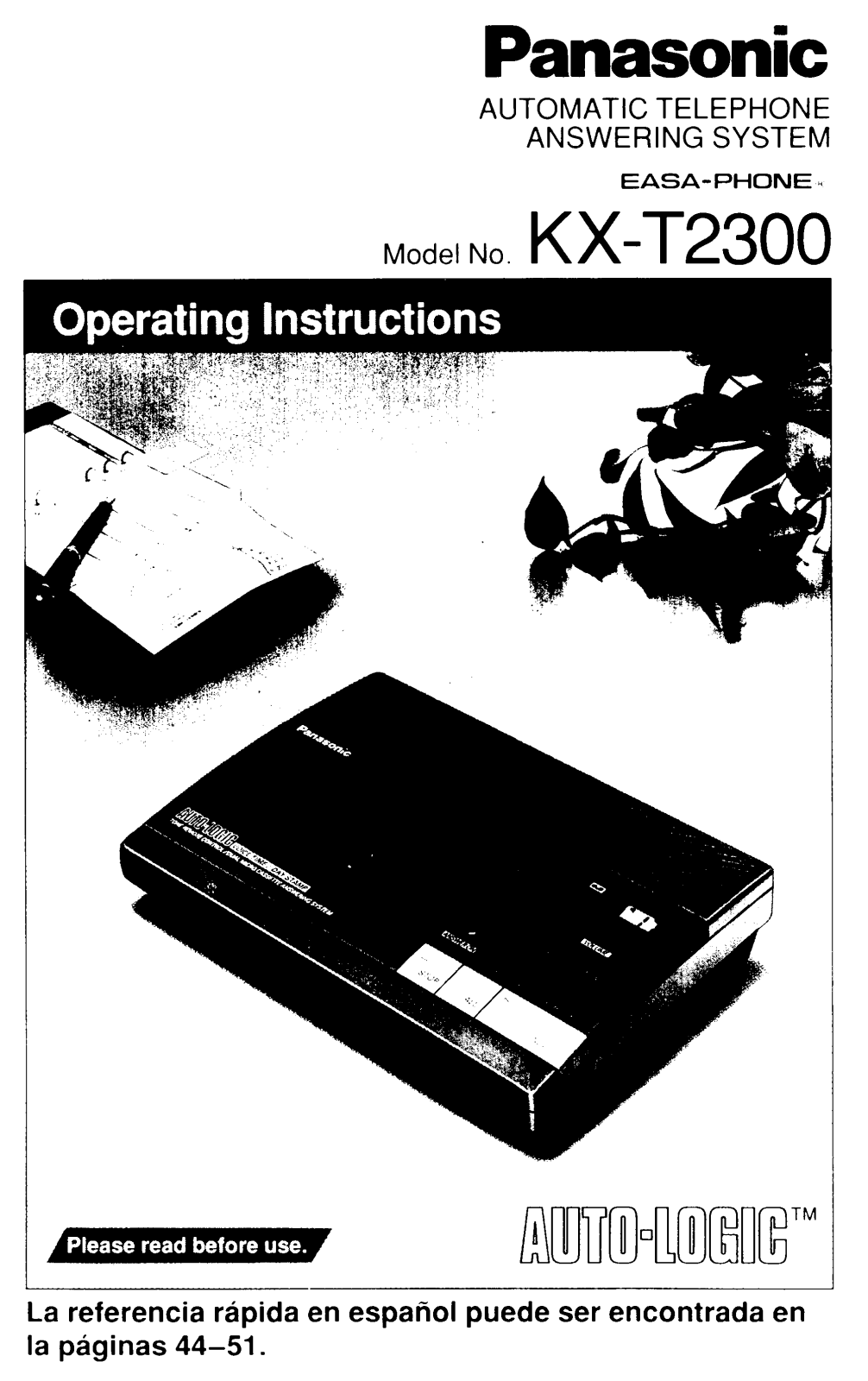 Panasonic kx-t2300 Operation Manual