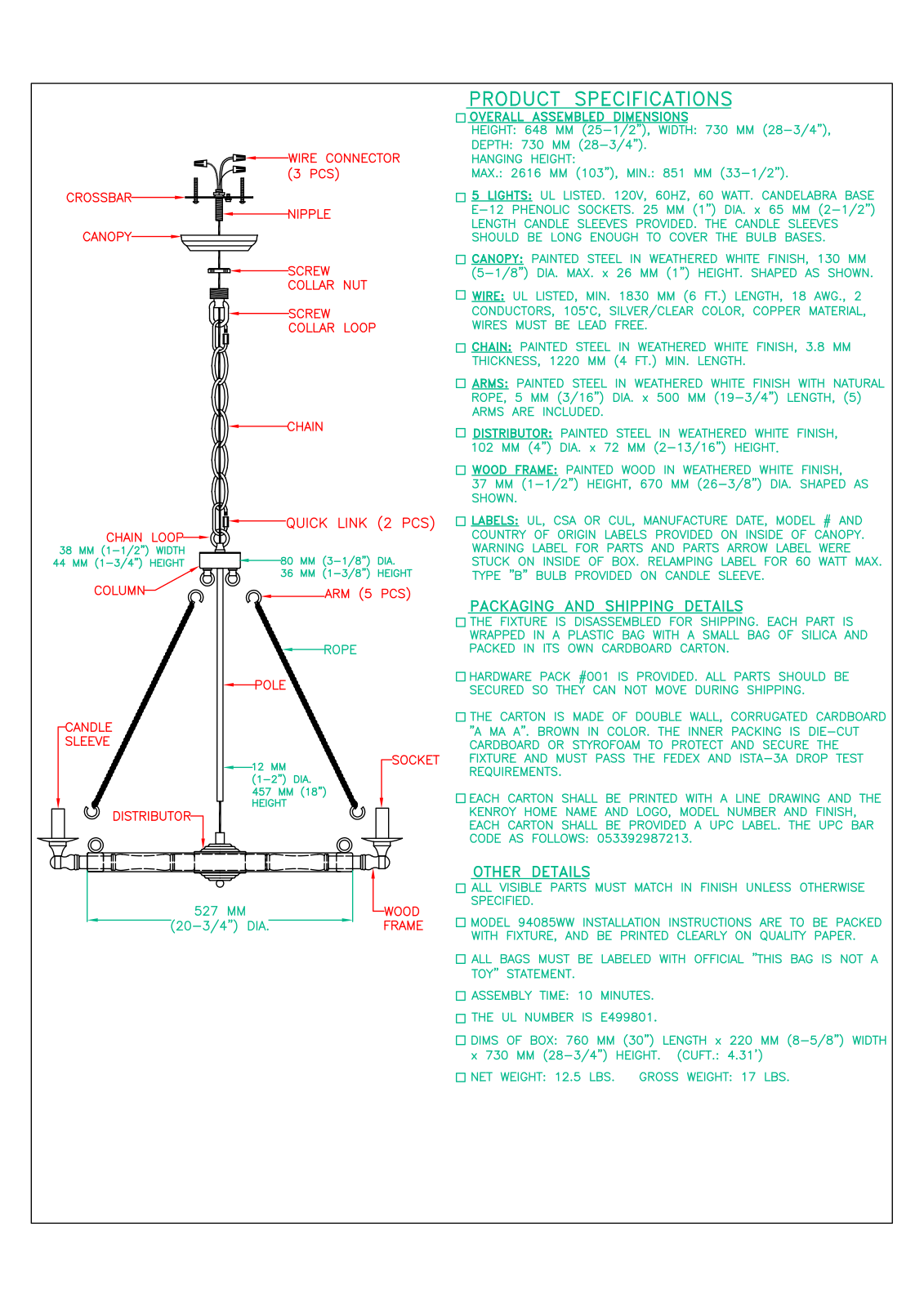 Sand & Stable CST53981 Specifications - ManualMachine.com