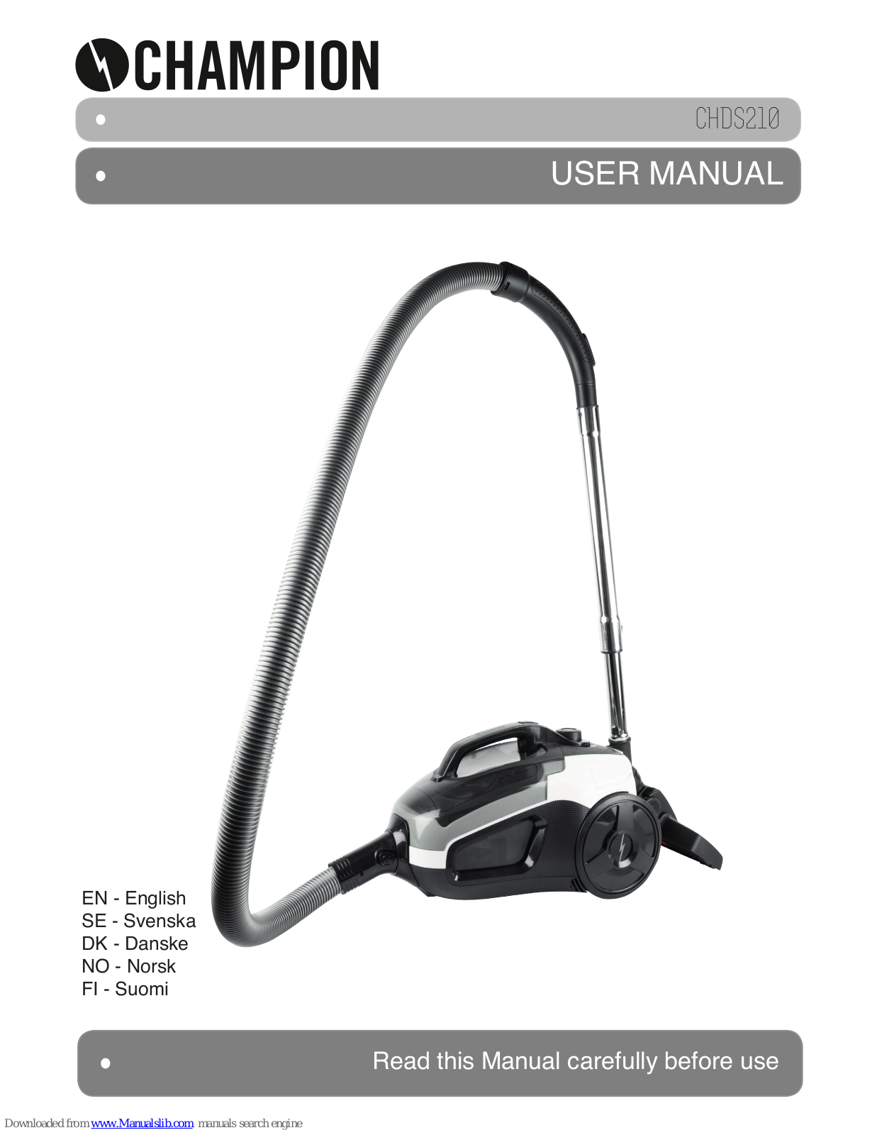 Champion CHDS210 User Manual