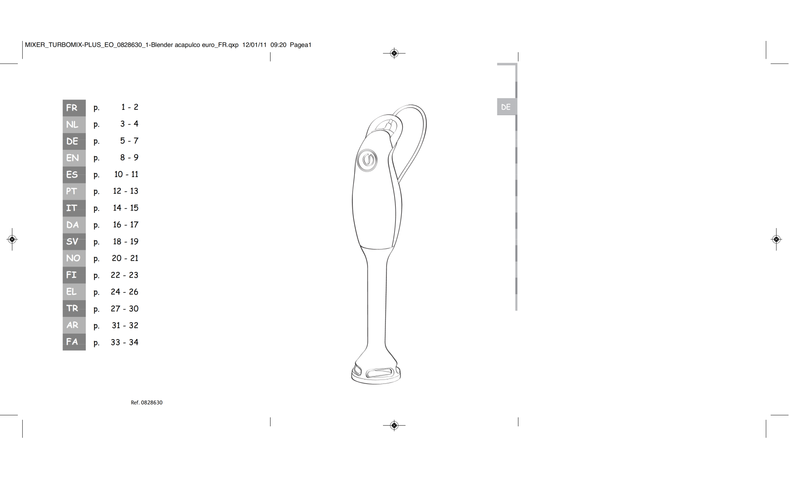 Moulinex DD1021 User guide