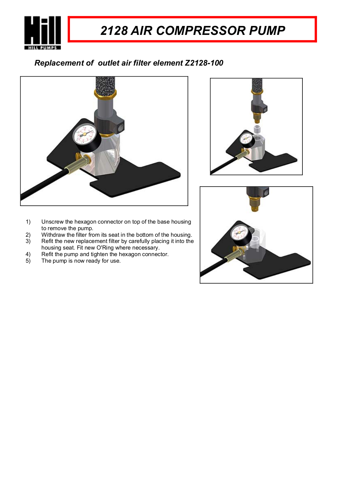 Walther Hand Pump Dry-Pac Change Instruction Manual