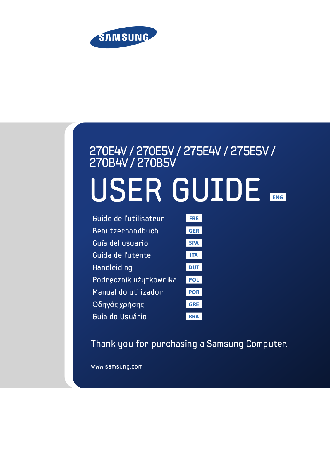 Samsung NP270E5V User Manual