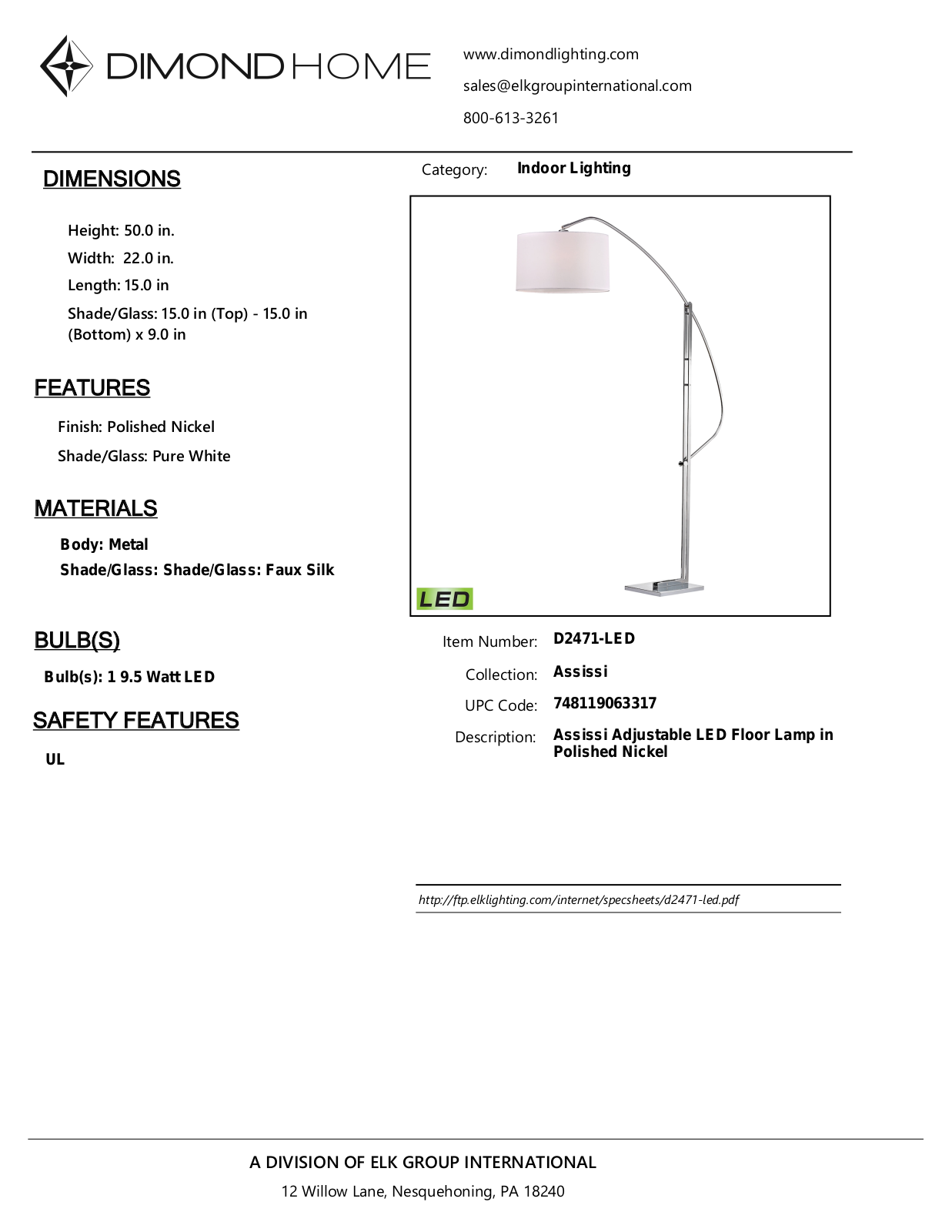 ELK Home D2471LED User Manual