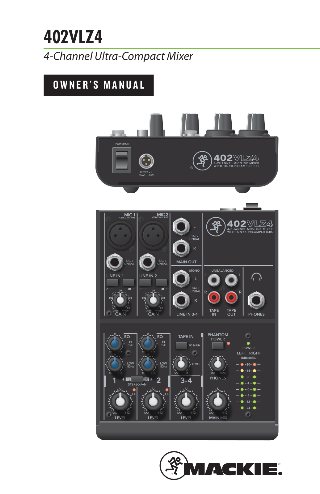 Mackie 402VLZ4, 402 User Manual