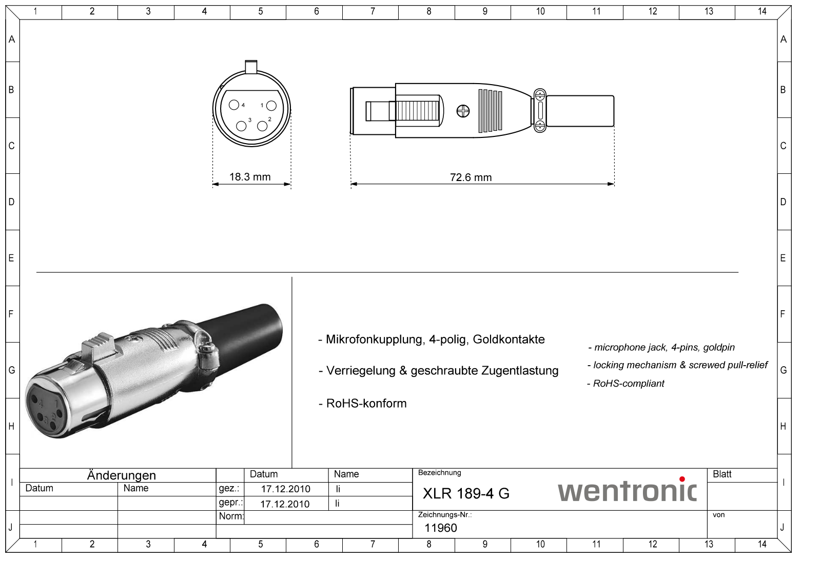 Datasheet XLR 4KU Datasheet (FREI) - ManualMachine.com