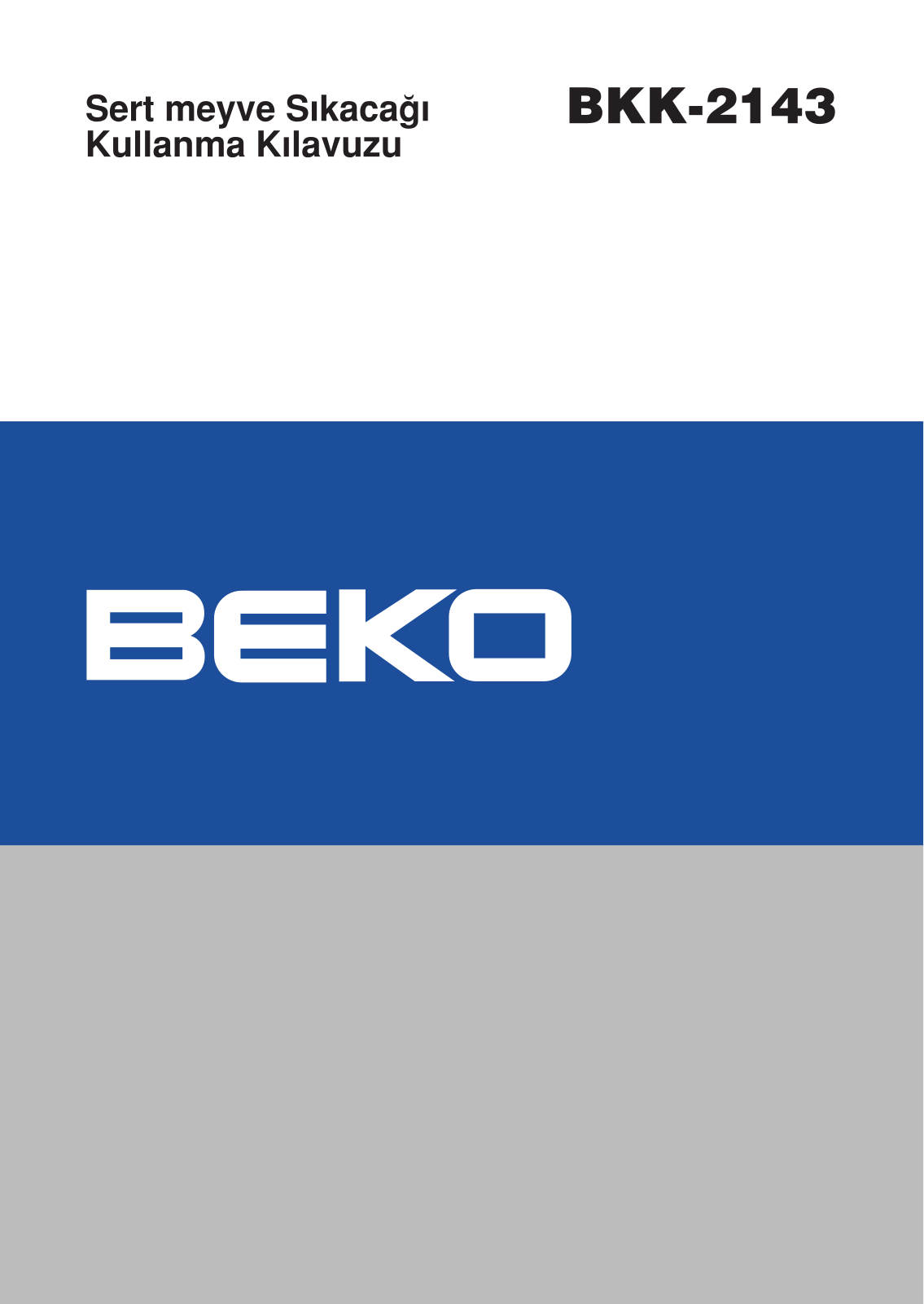 Beko BKK 2143 User Manual