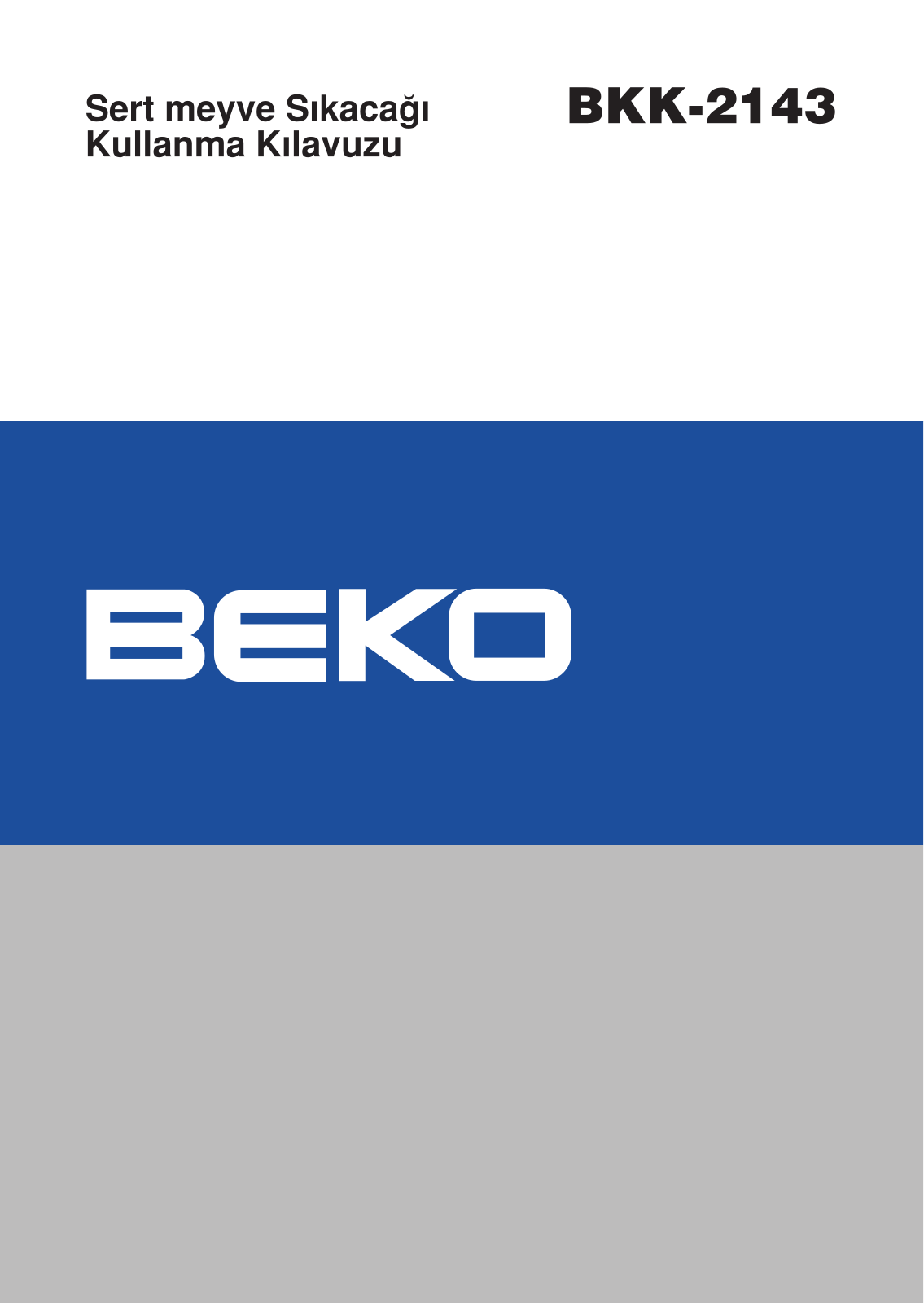 Beko BKK 2143 Manual
