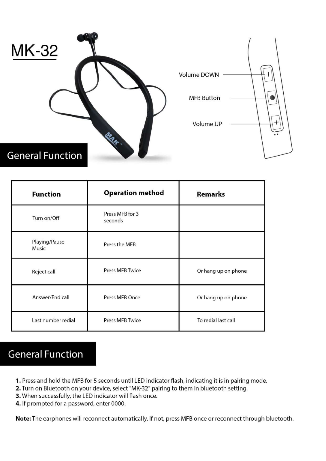 Mak MK-32 User Manual