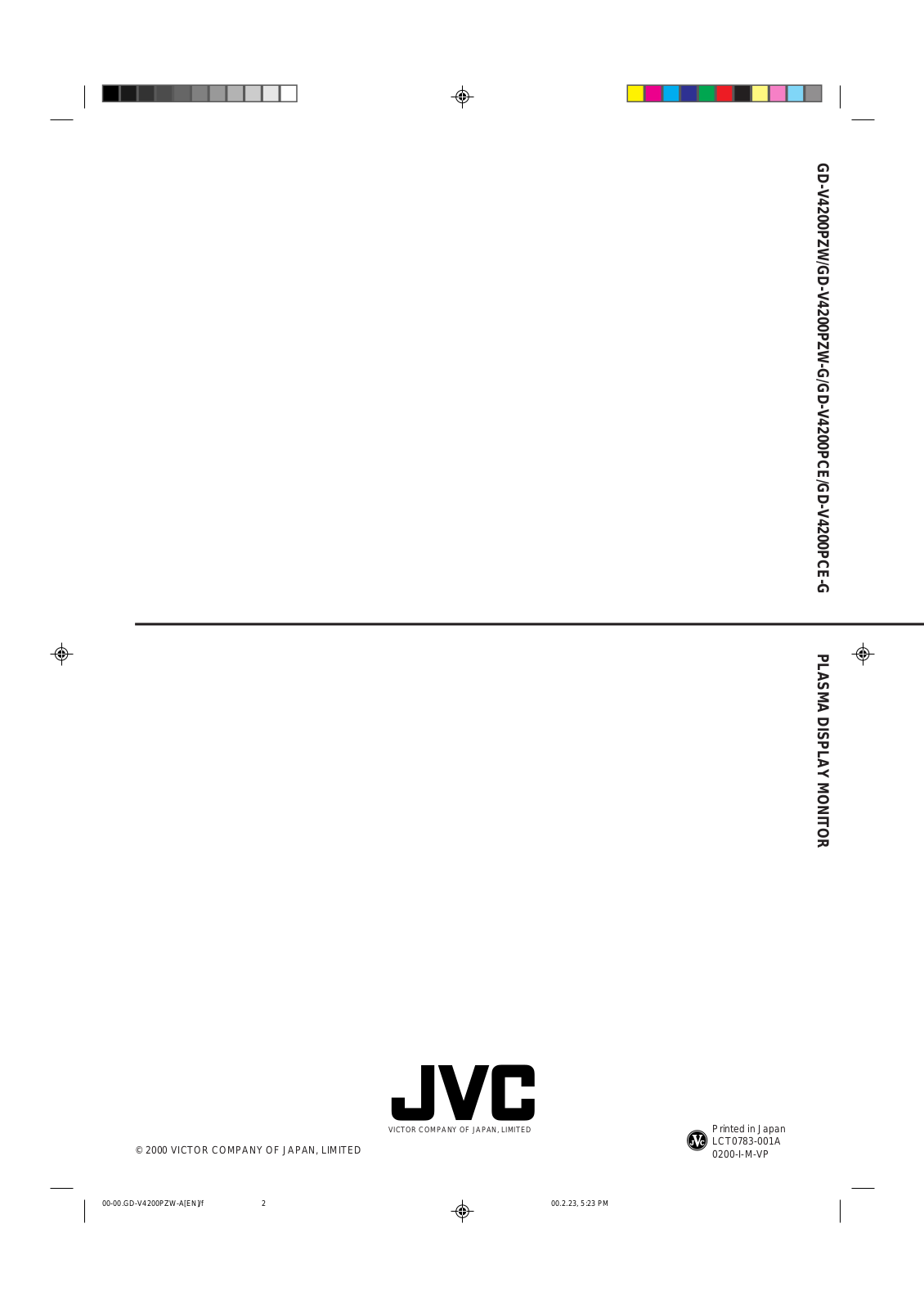 JVC GD-V4200PCE, GD-V4200PCE-G, GD-V4200PZW-G, GD V4200PZW User Manual 2