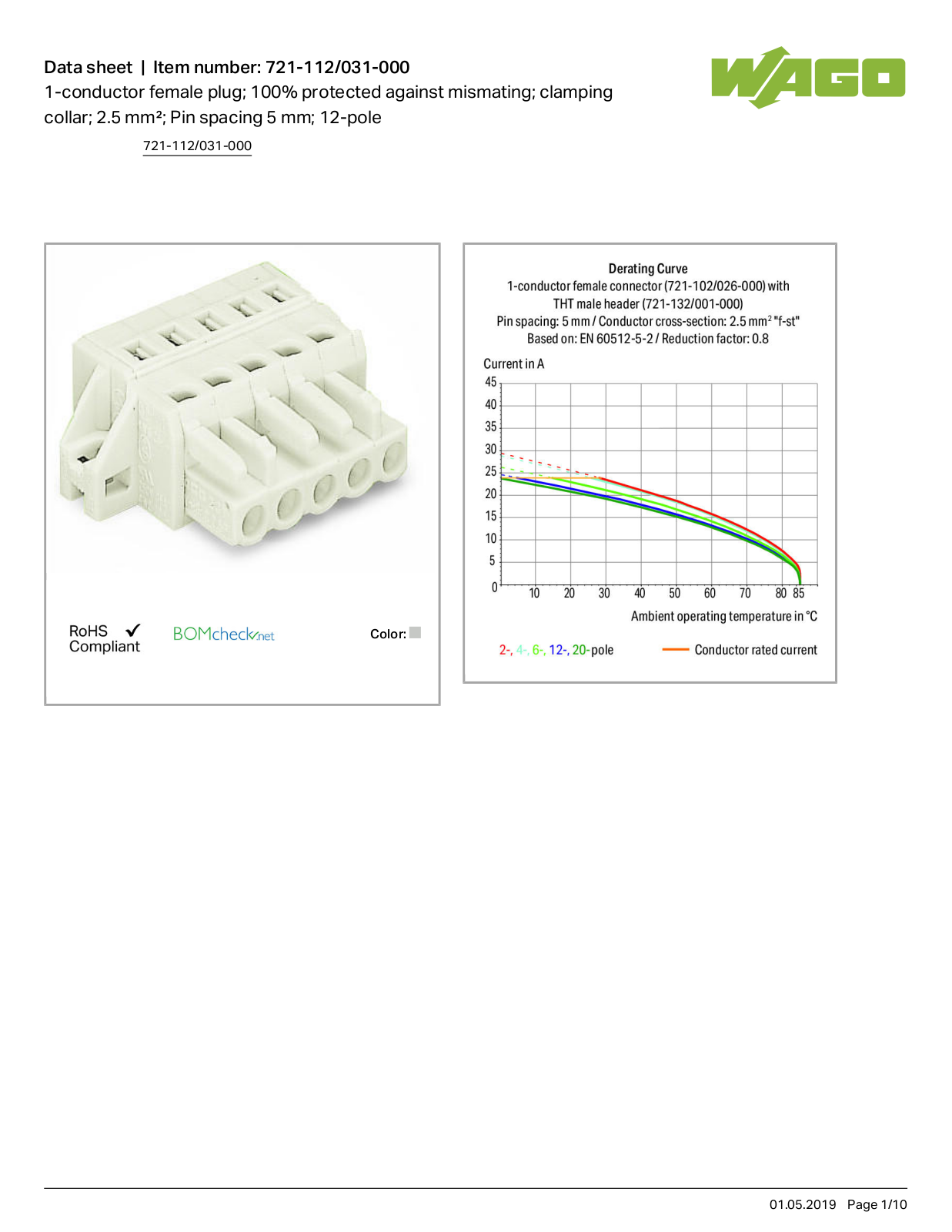 Wago 721-112/031-000 Data Sheet