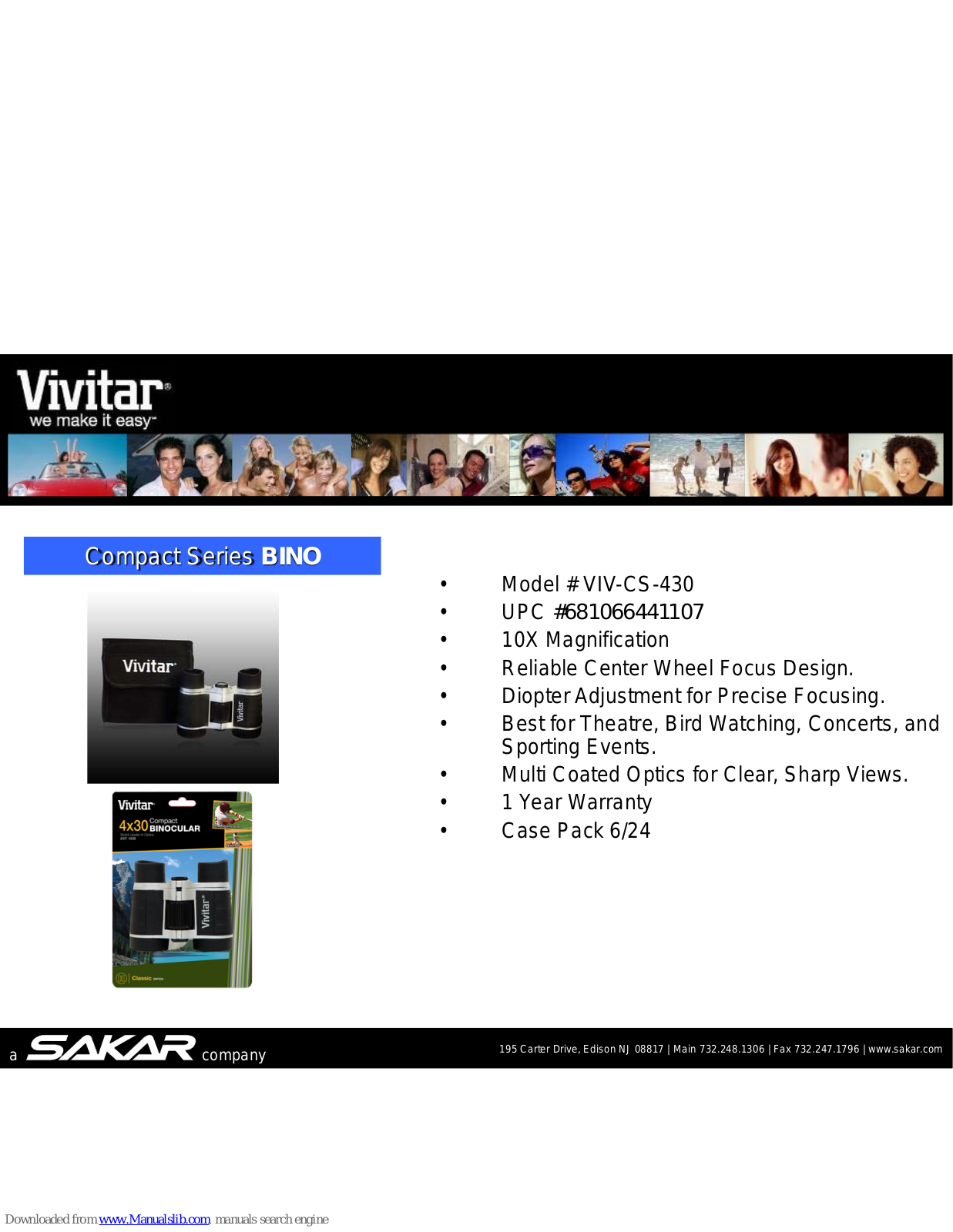 Vivitar CS-430, VIV-CS-430 Specifications