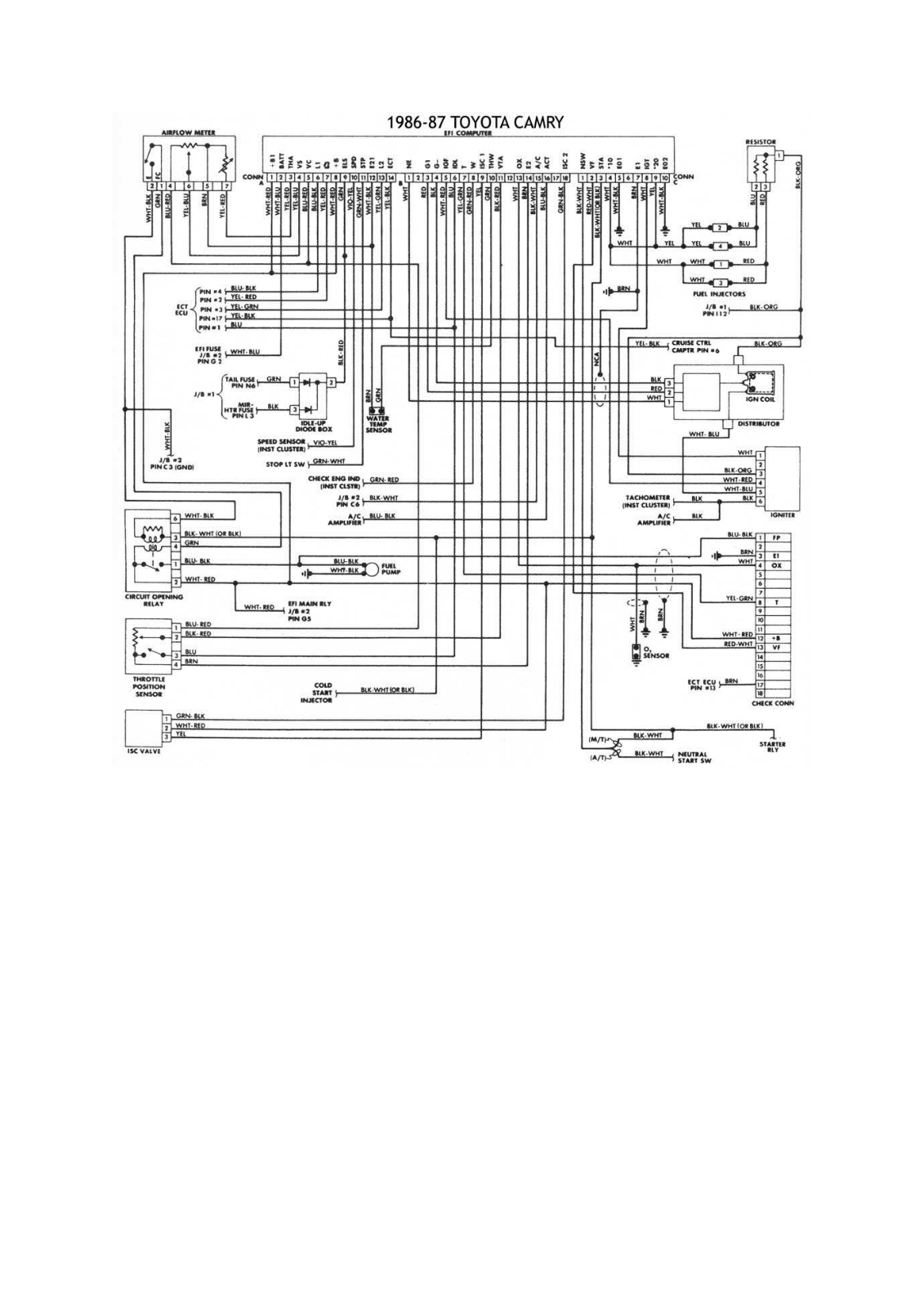 Toyota Camry 6-11 esqtoy007 Diagram