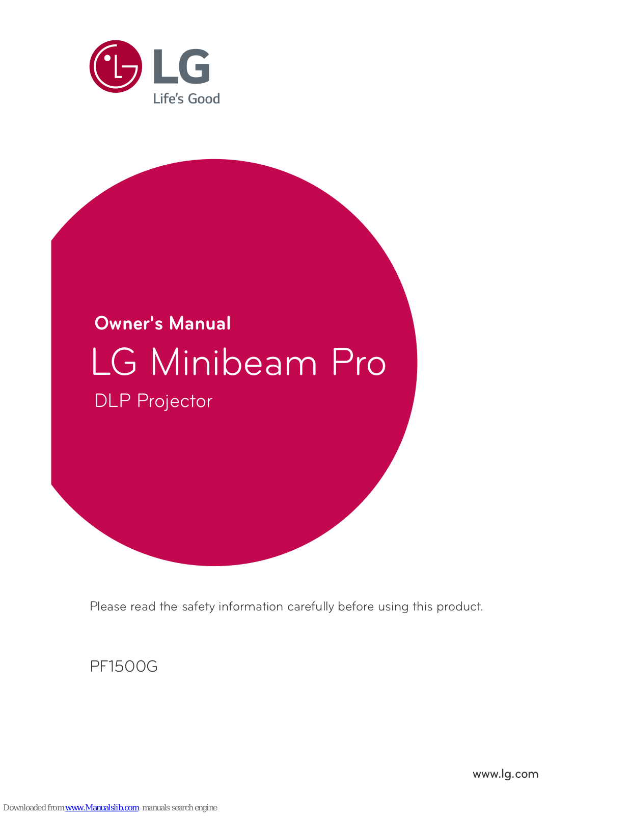 LG Minibeam Pro PF1500G, Minibeam Owner's Manual