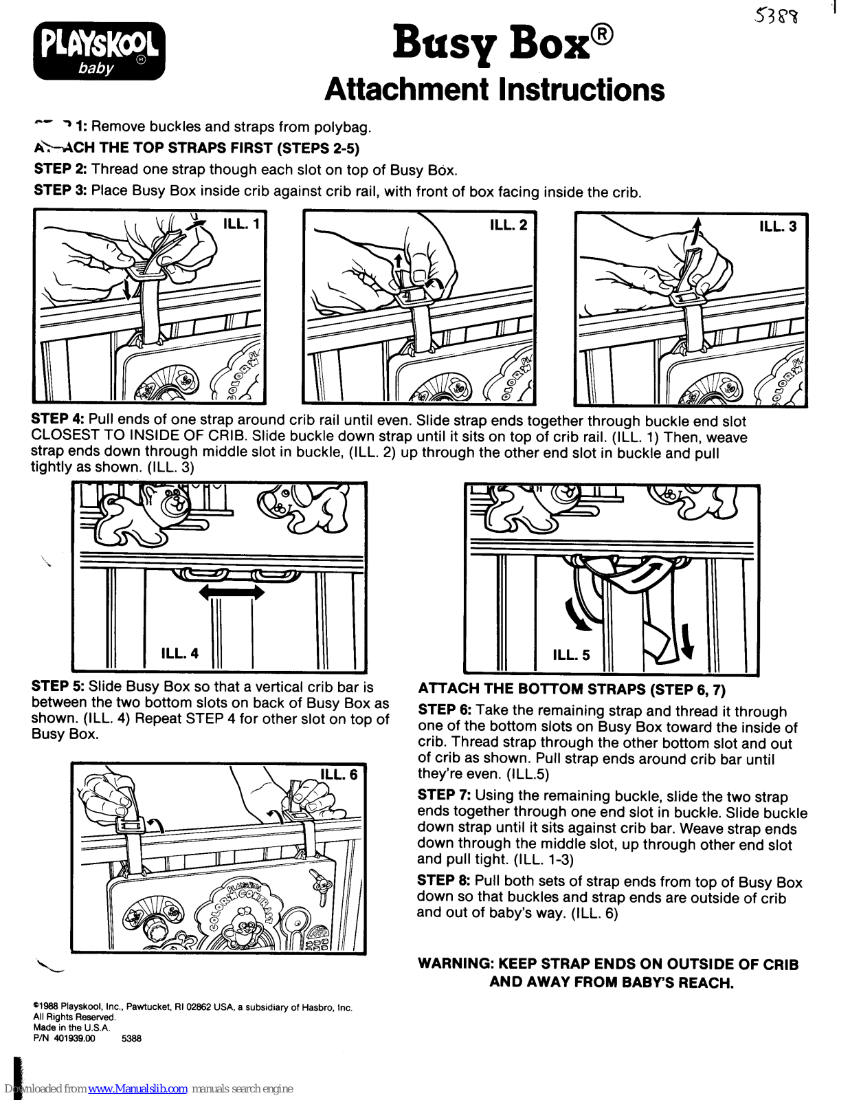 Playskool BusyBox Attachment, BusyBox Instructions Manual