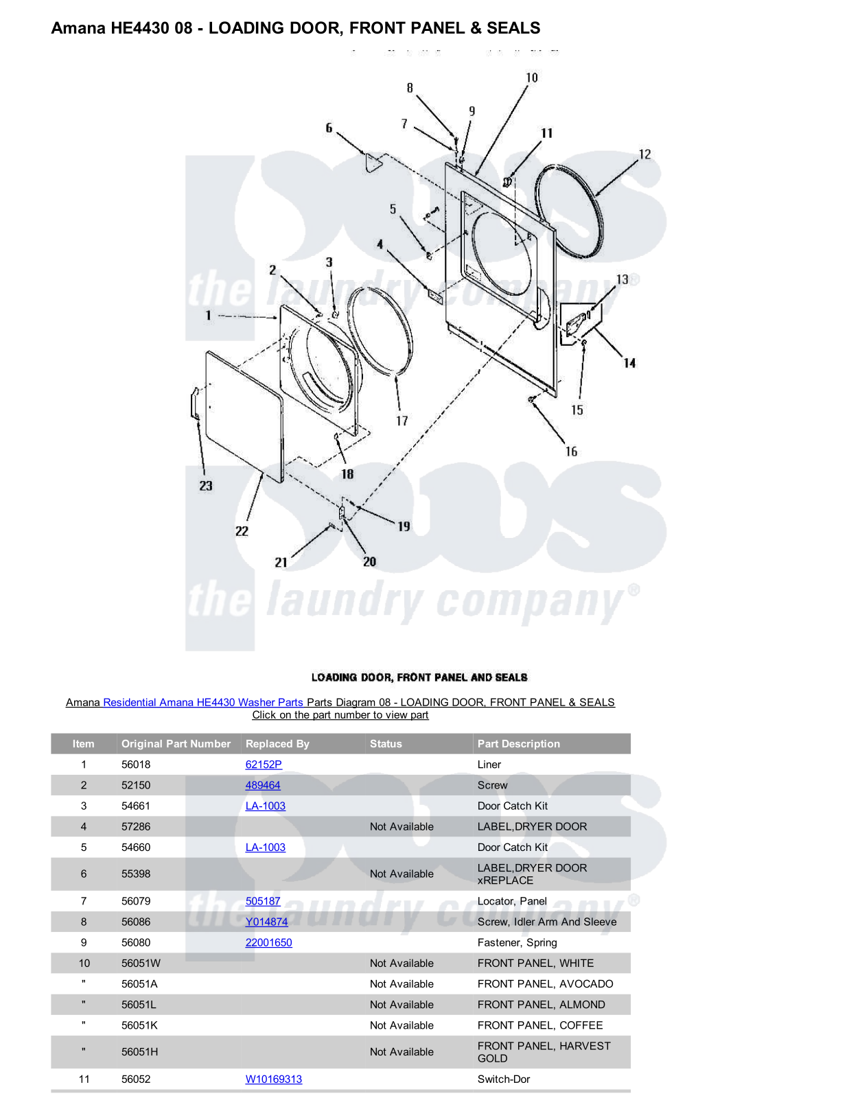 Amana HE4430 Parts Diagram