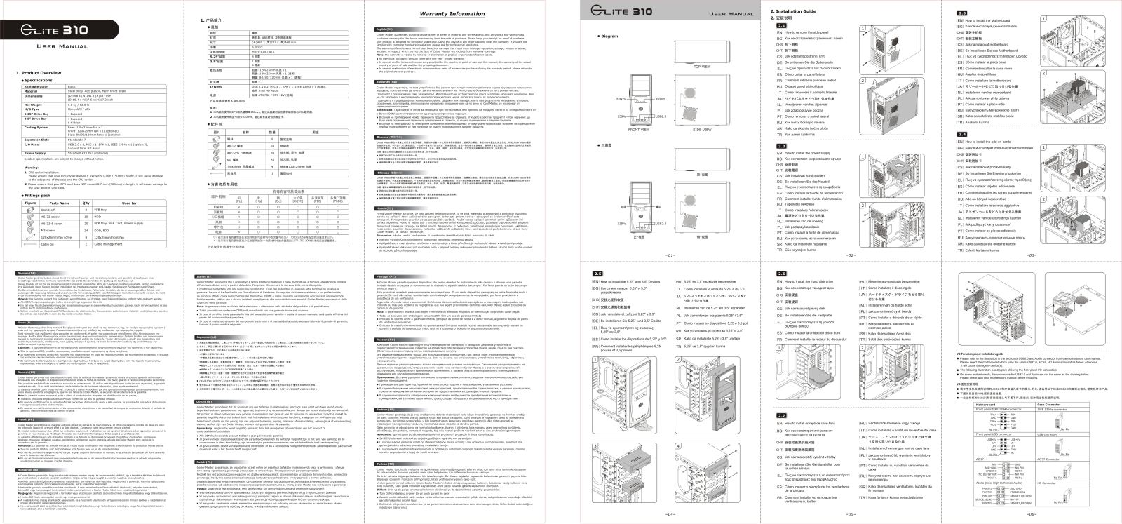 COOLER MASTER Elite 310 User Manual