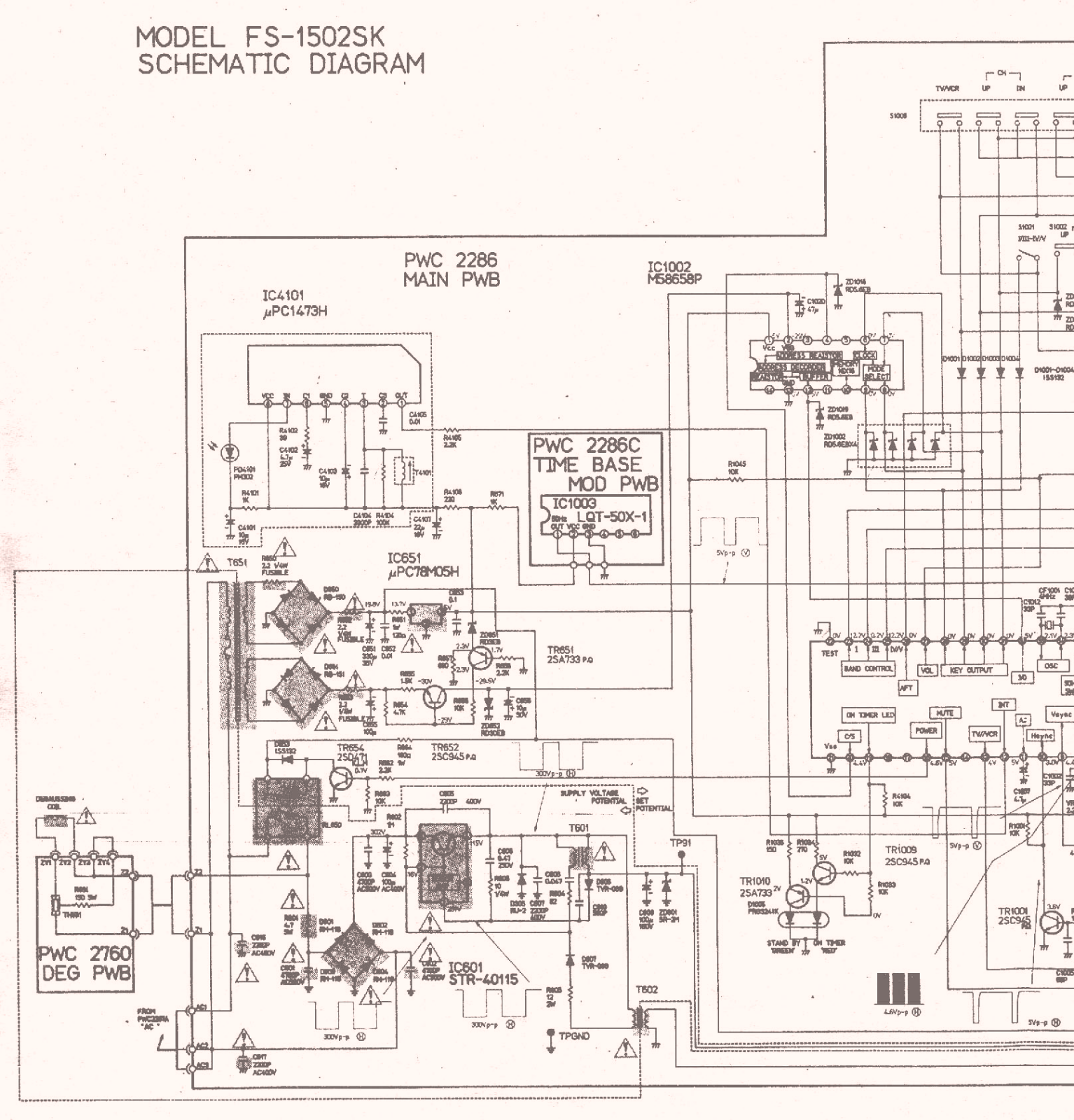 NEC FS-1502SK Schematic