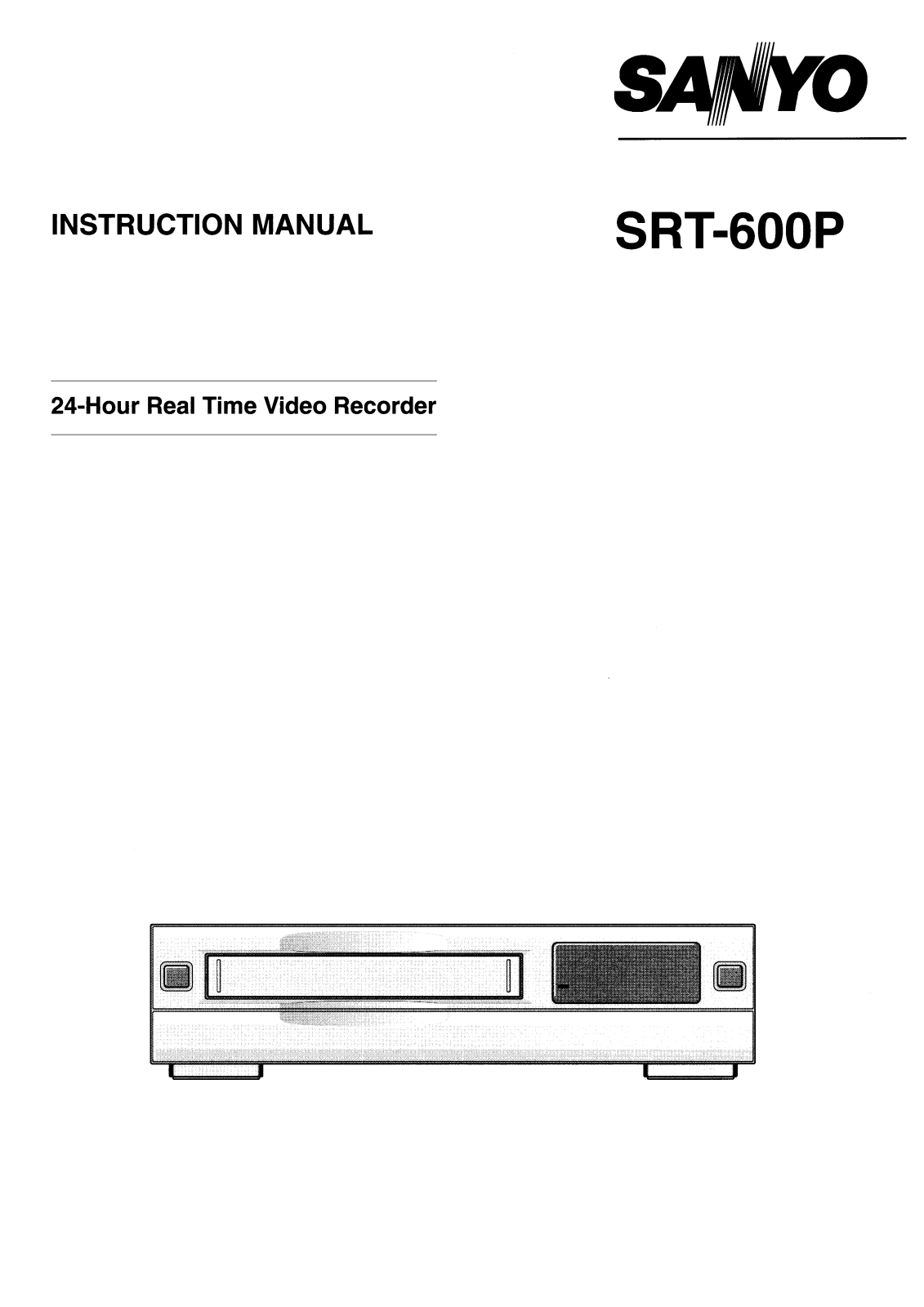 Sanyo SRT-600P User Manual