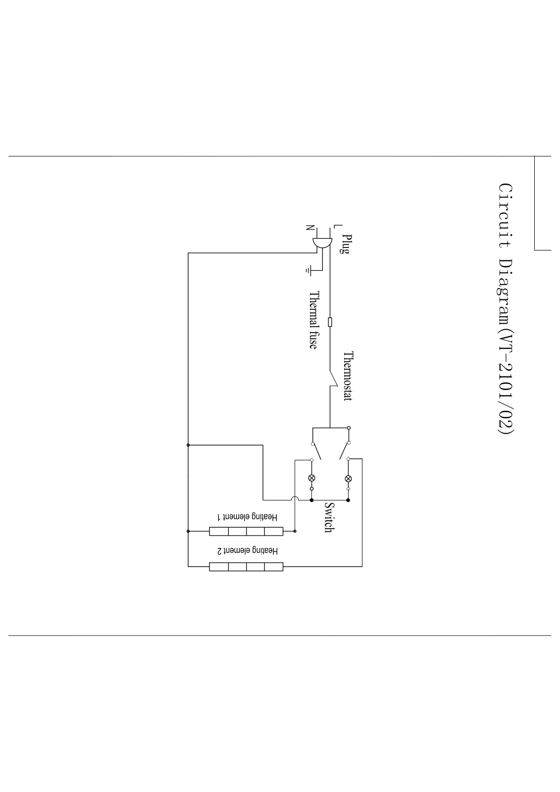 Vitek VT-2101, VT-2102 Circuit diagrams