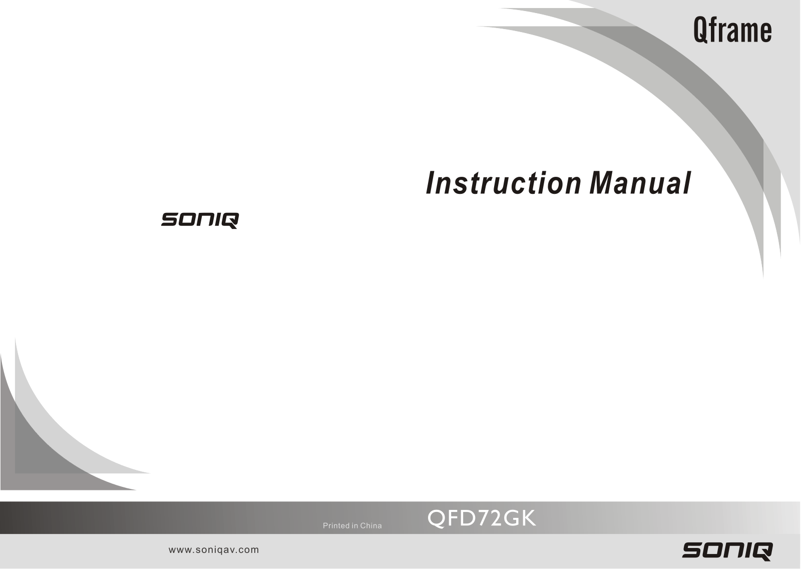 SONIQ QFD72GK Instruction