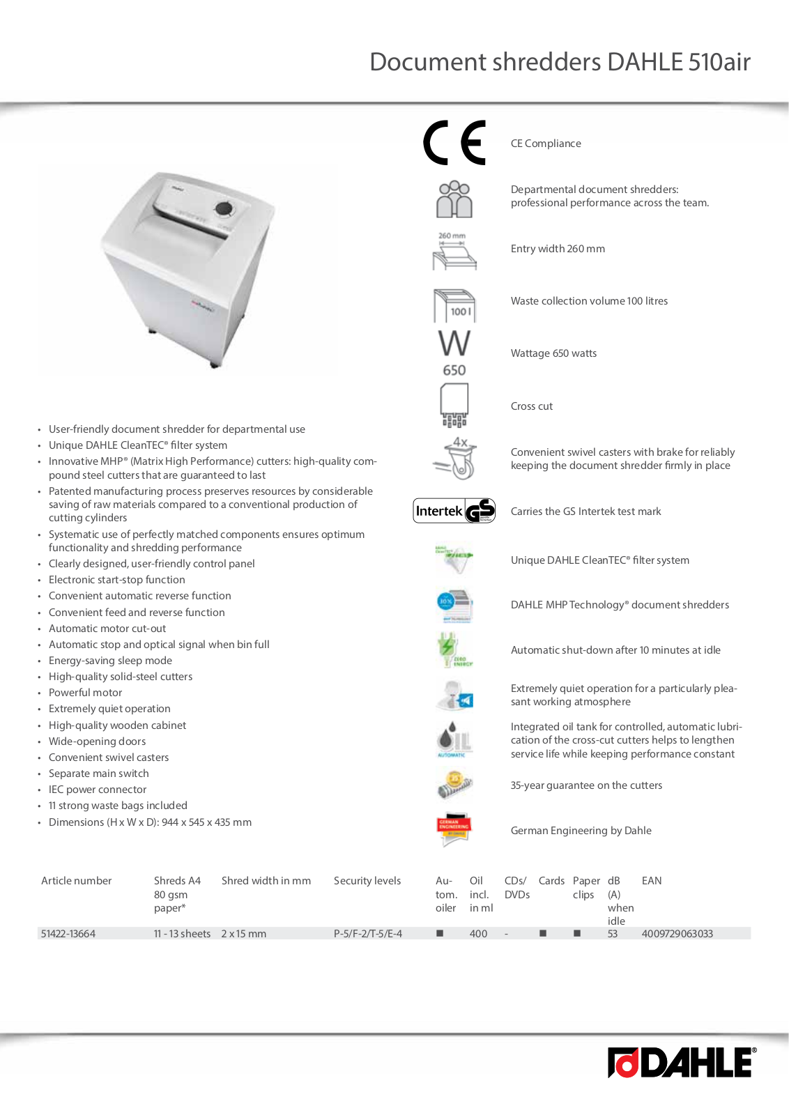 Dahle 510air User Manual