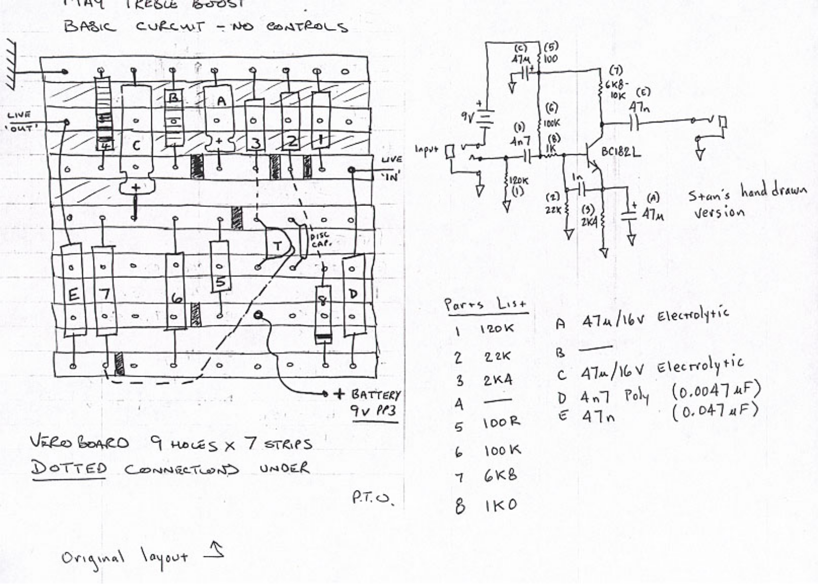 Brian May treblebooster schematic